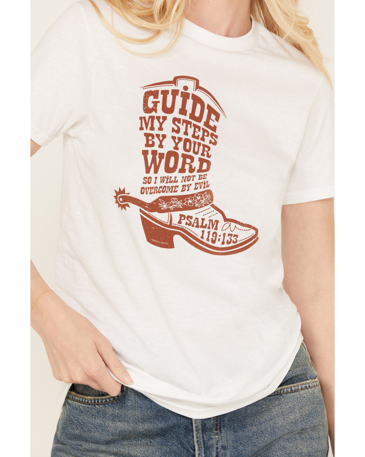 Kerusso Women's Guide My Steps Short Sleeve Graphic Tee