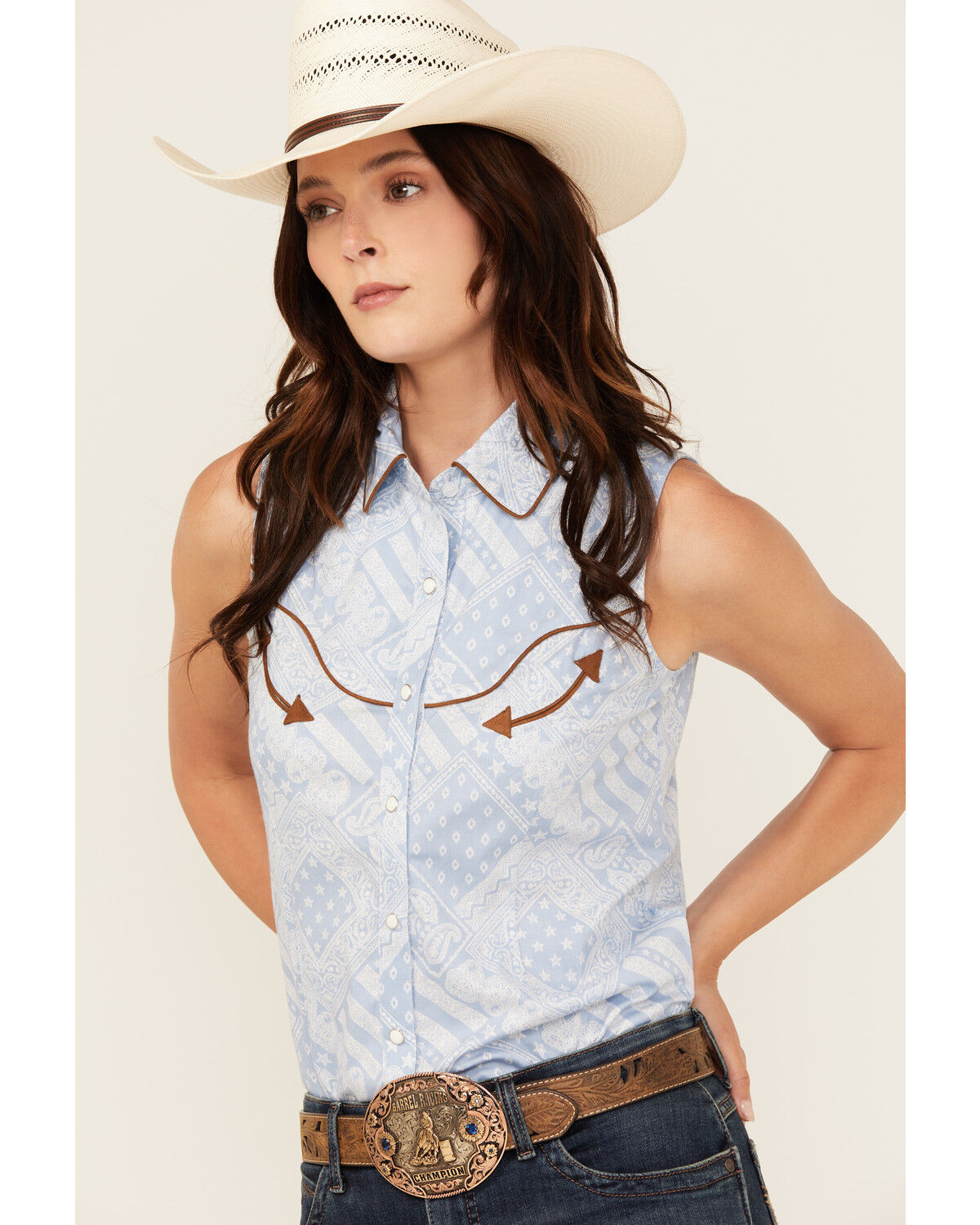 Panhandle Women's Americana Handkerchief Sleeveless Shirt