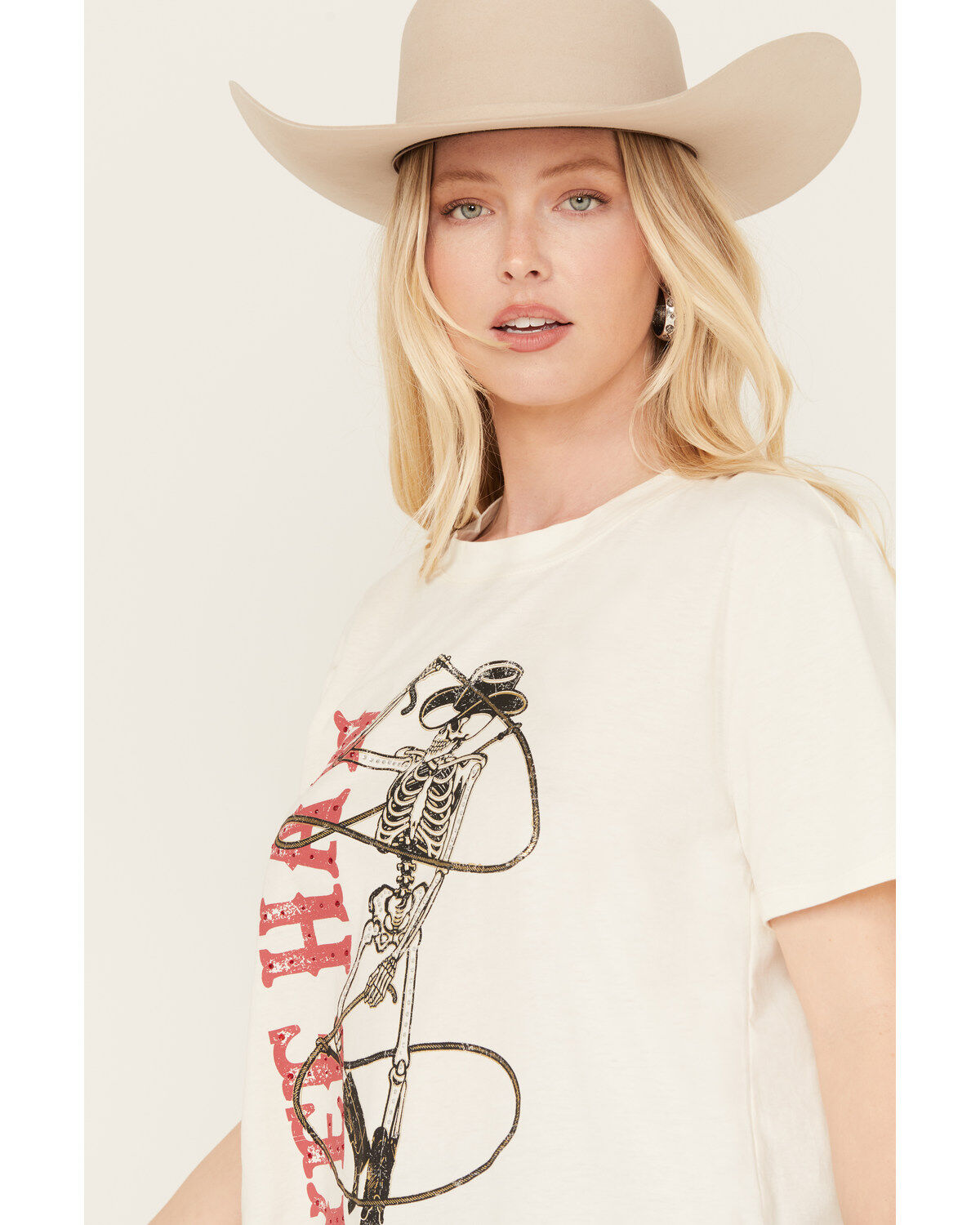 Blended Women's Yeehaw Skeleton Graphic Tee