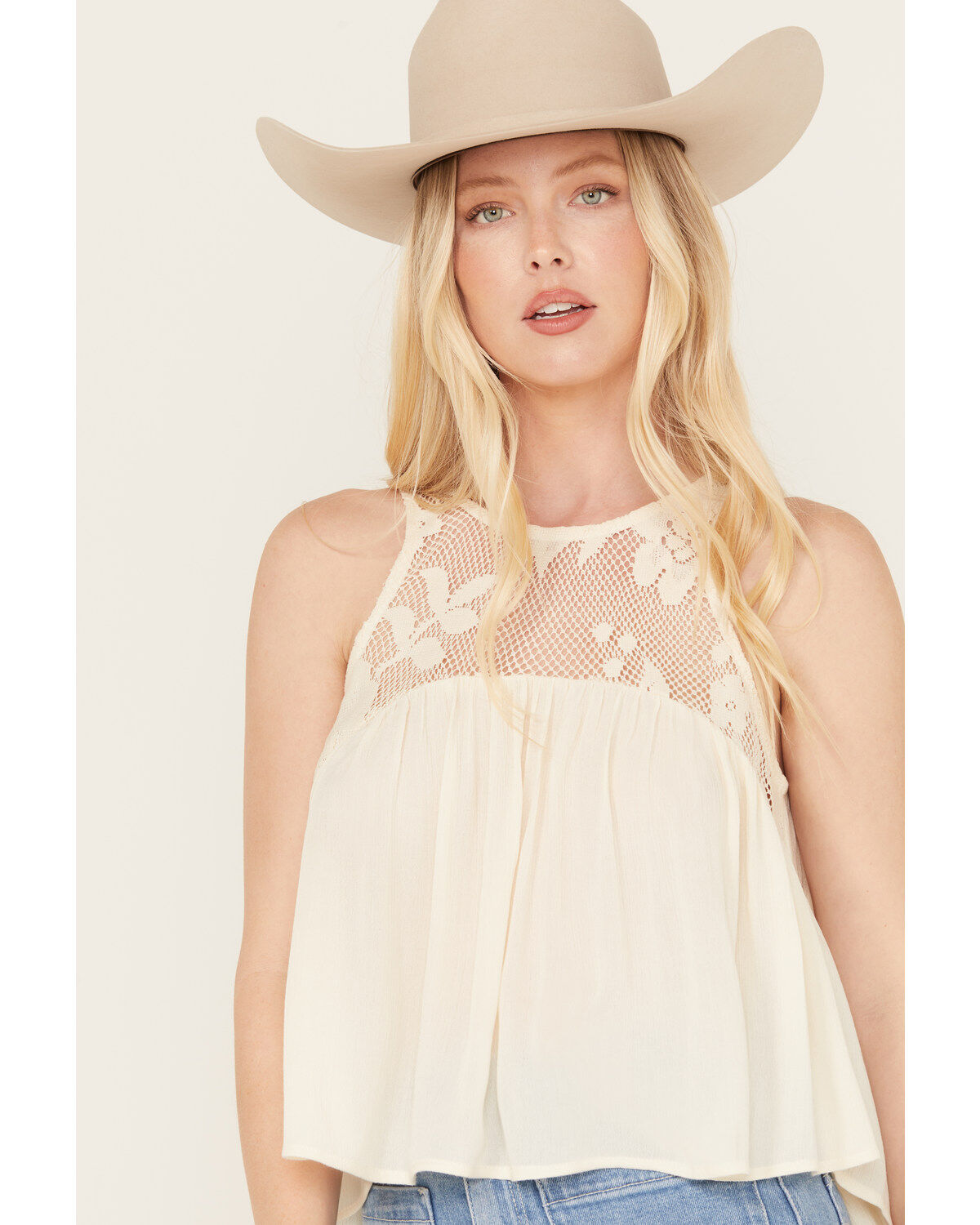 Sadie & Sage Women's Floral Vintage Lover Lace Tank Top