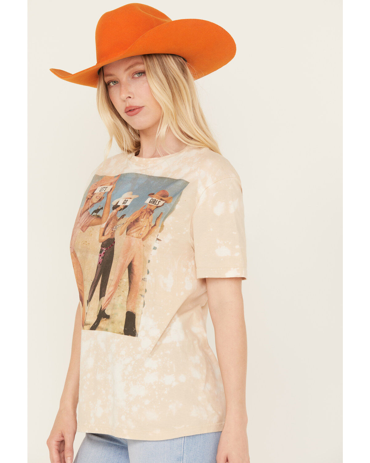 Gina Tees Women's Embellished Let's Go Girls Graphic Tee