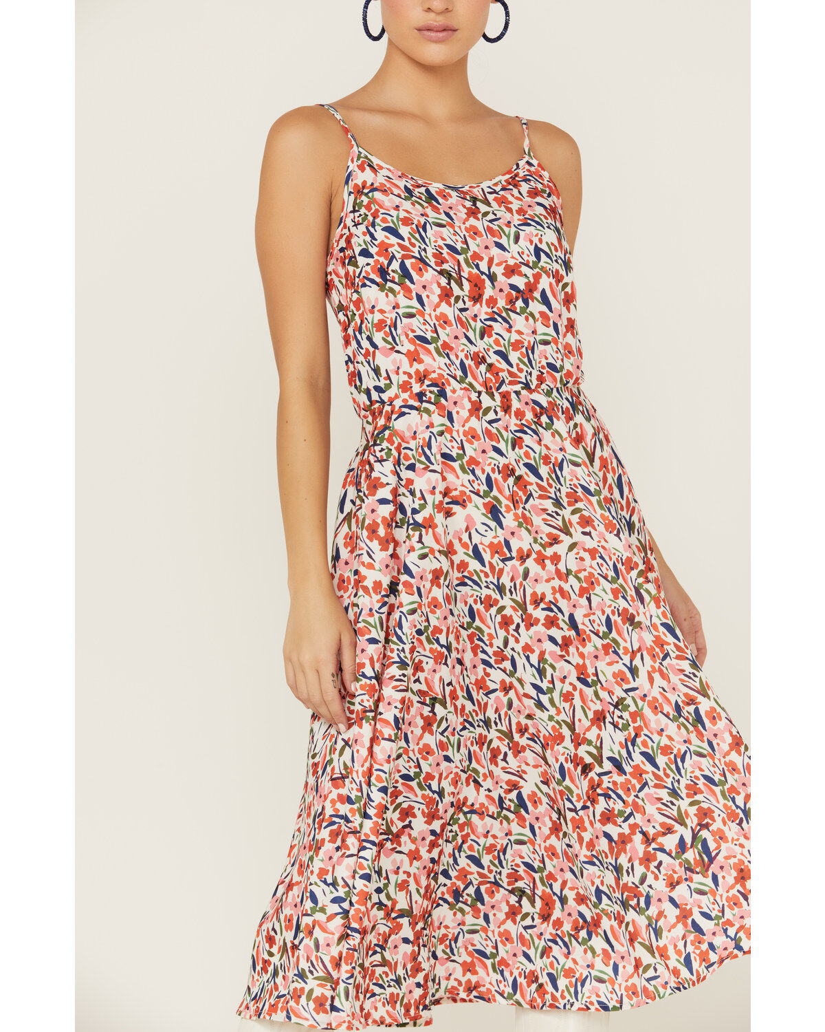 Molly Bracken Women's Floral Tie-Back Midi Dress