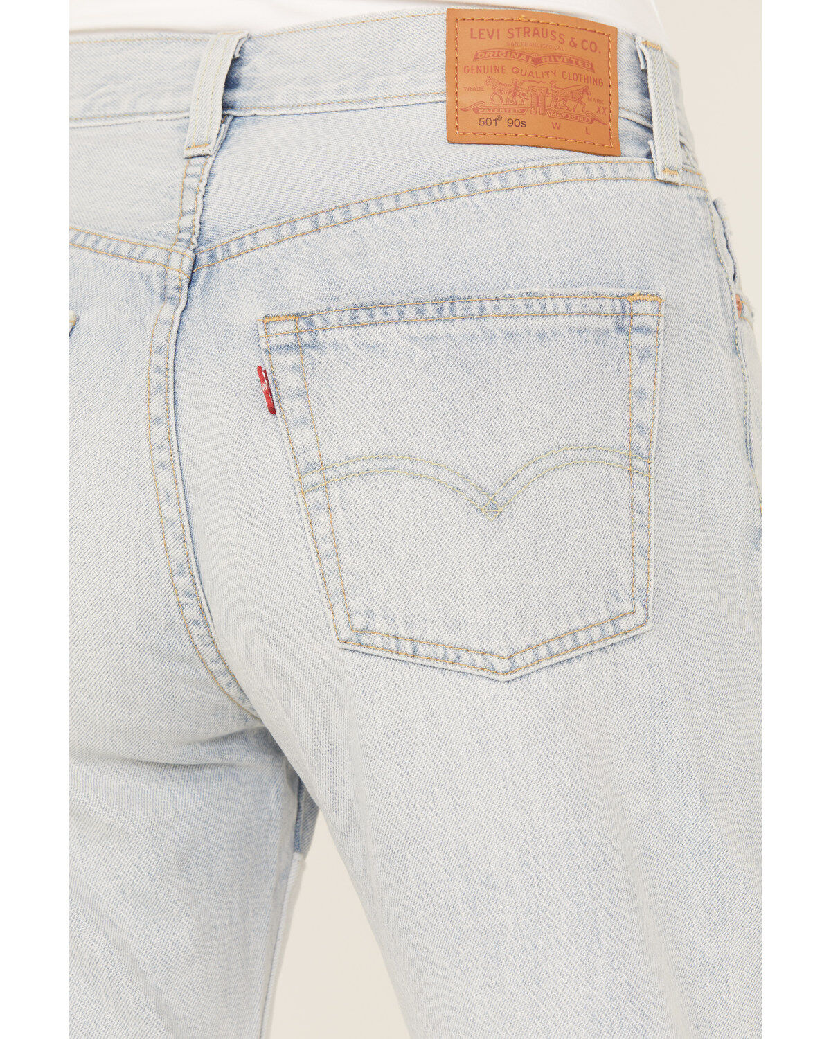 Levi's Premium Women's Light Wash 501 90's Freehand Folk Cropped Jeans