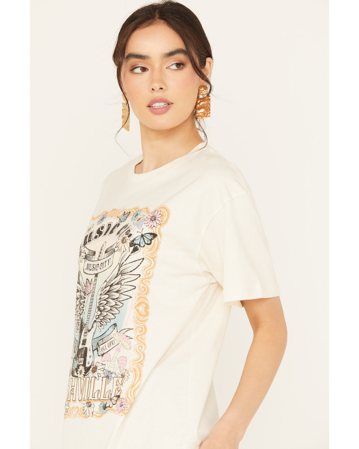 Somewhere West Women's Antique Nashville Music Short Sleeve Graphic Tee