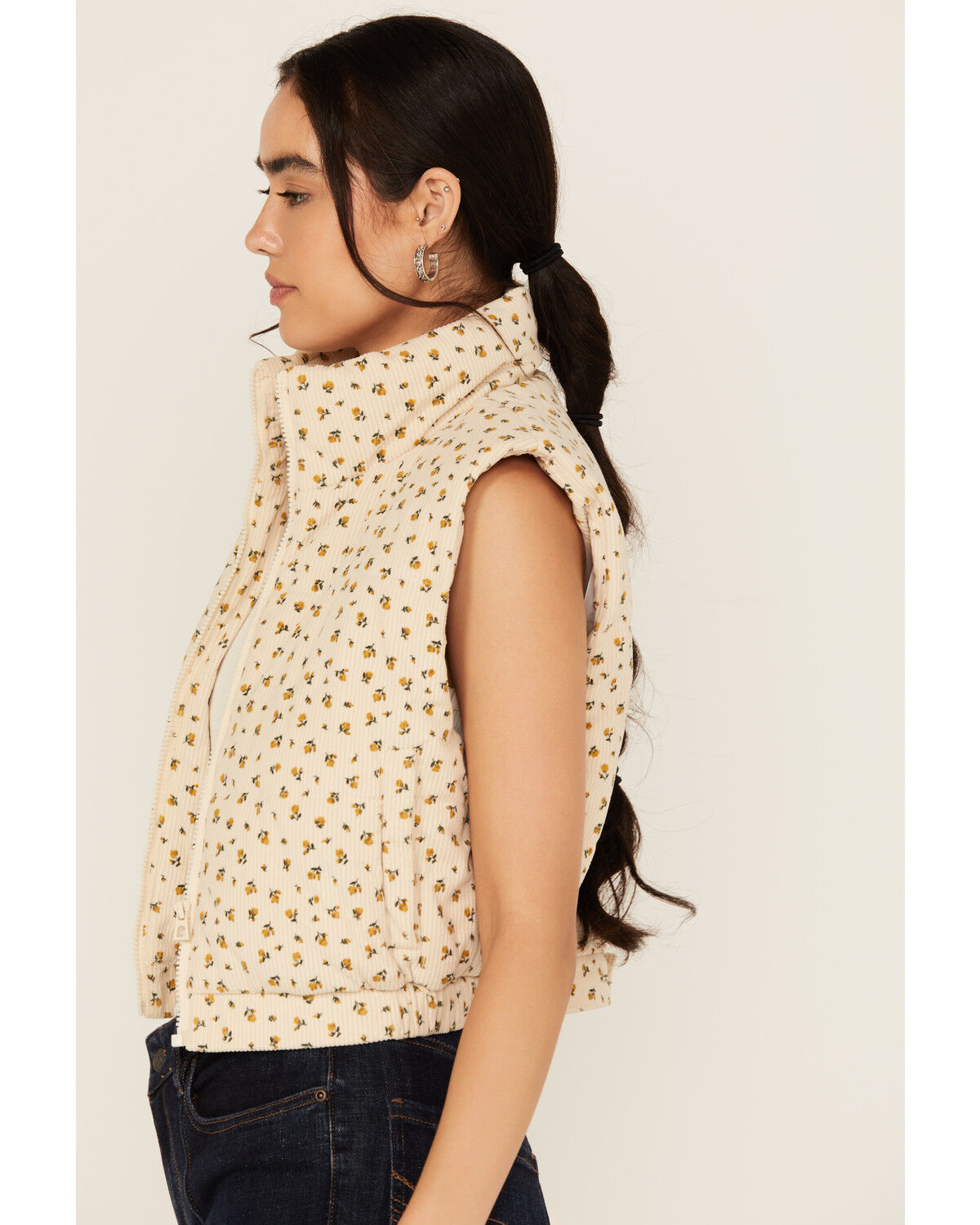 26 International Women's Floral Print Puffer Vest