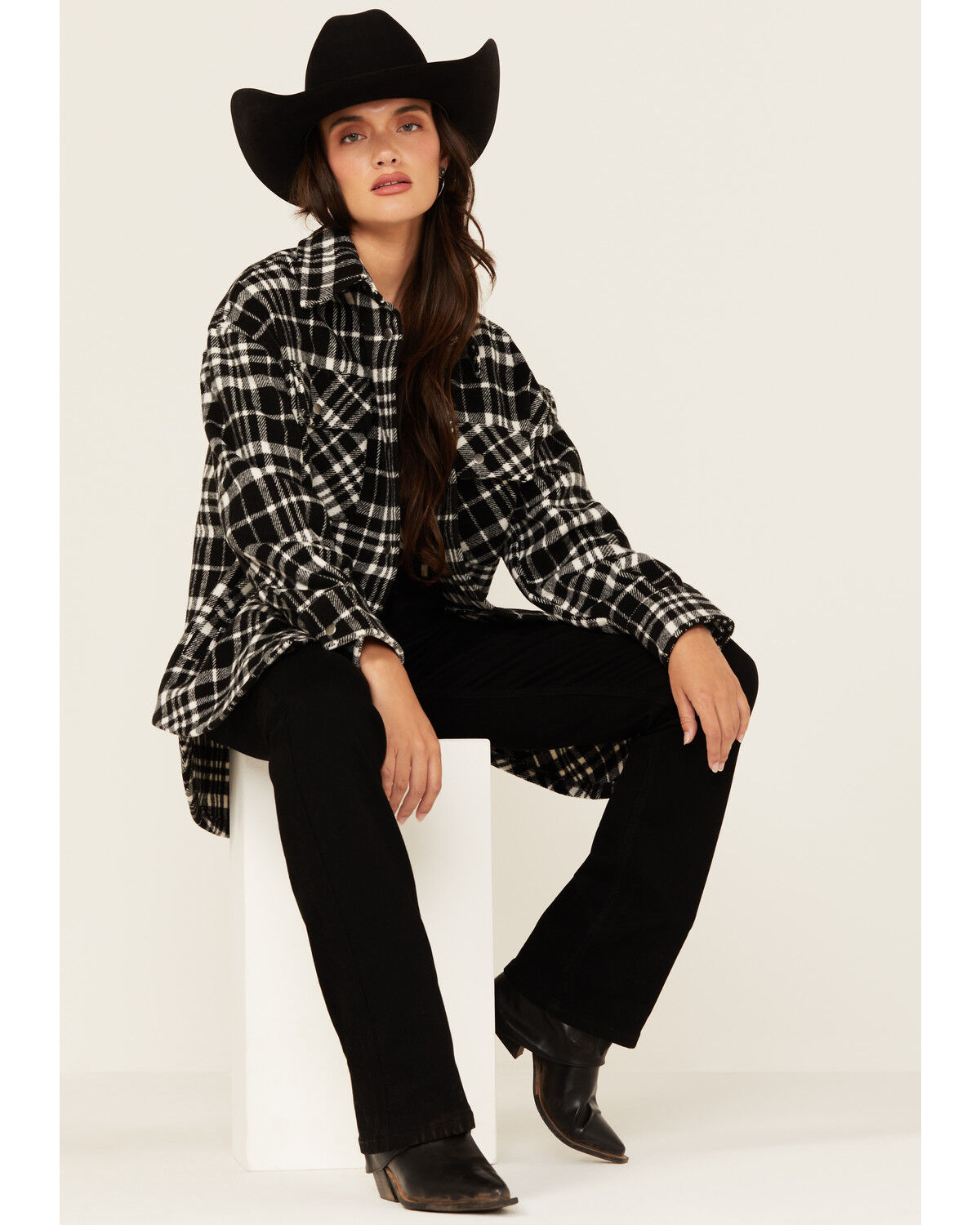 Fornia Women's Plaid Print Shacket