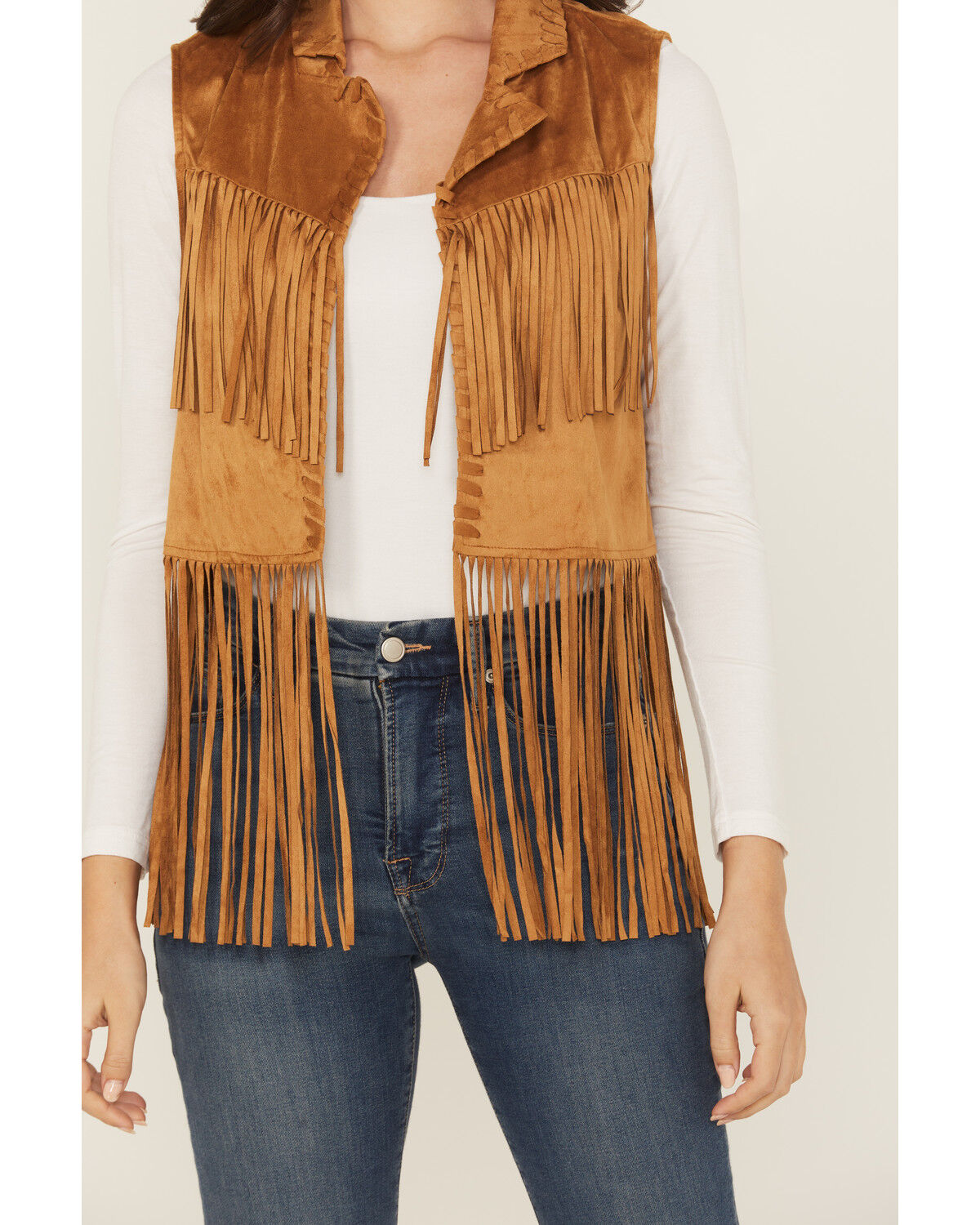 Wrangler X Lainey Wilson Women's Festival Fringe Faux Suede Vest