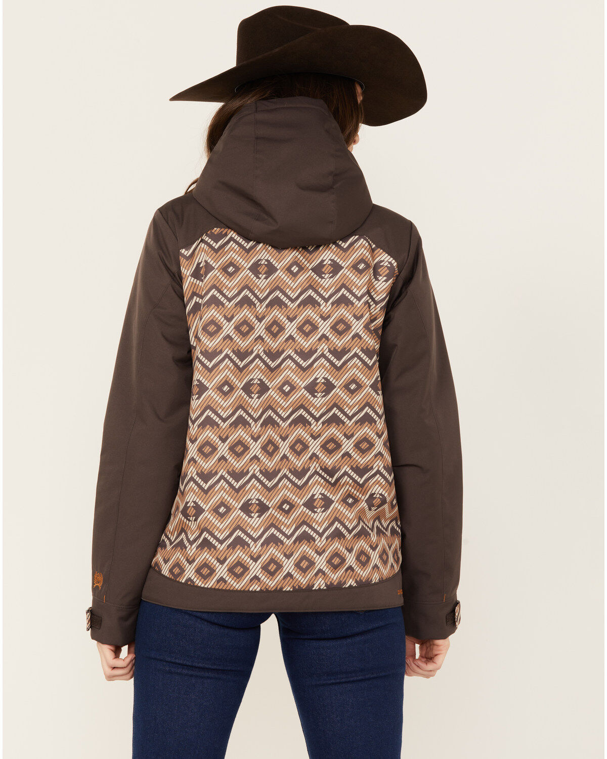 Cinch Women's Southwestern Print Fleece Lined Ski Coat