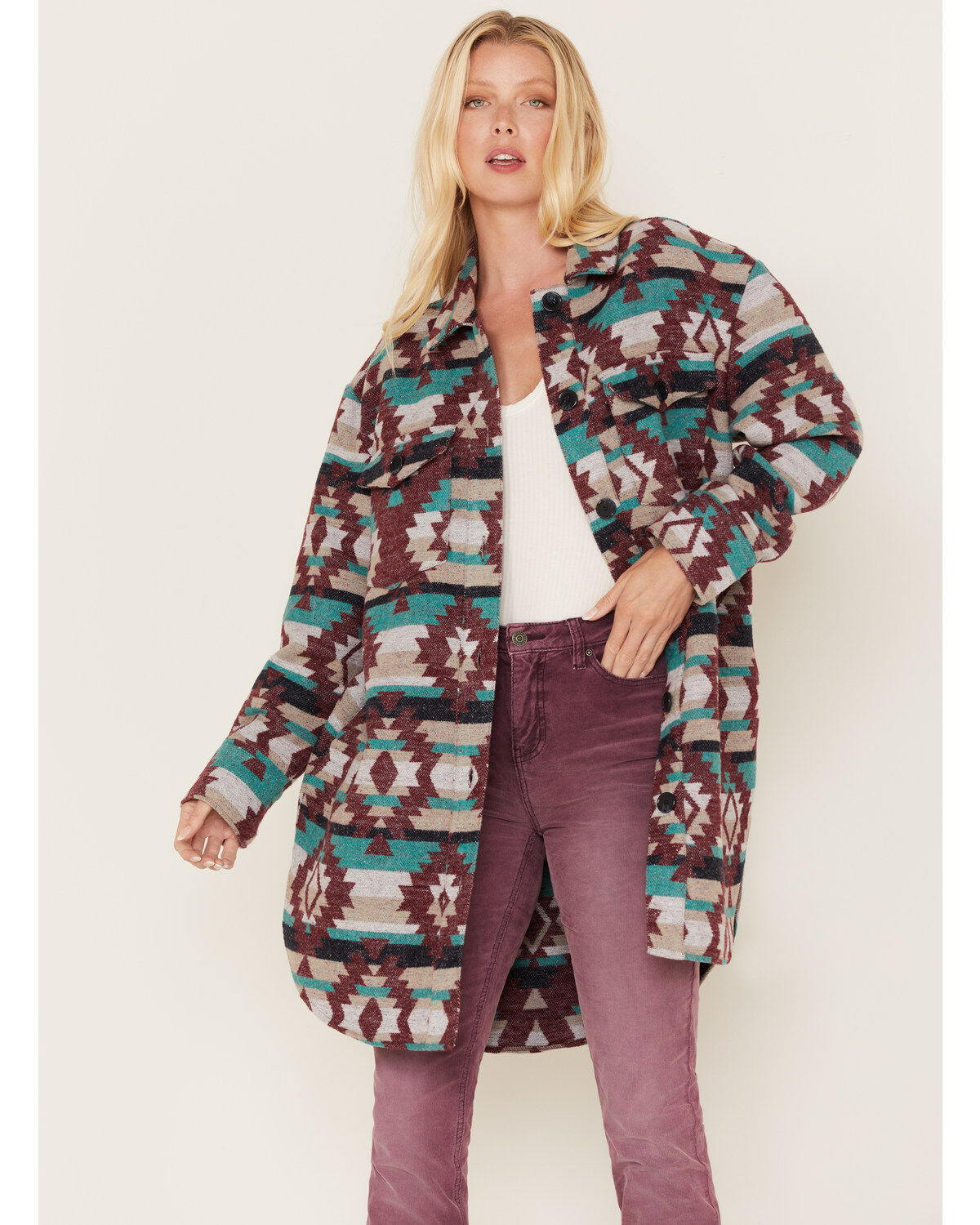 Cripple Creek Women's Southwestern Print Shacket