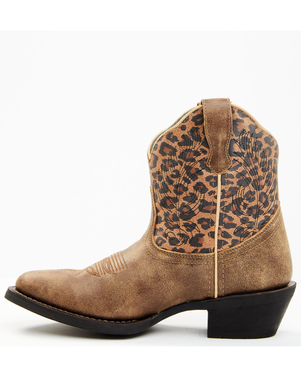 Laredo Women's Leopard Print Western Fashion Booties - Round Toe