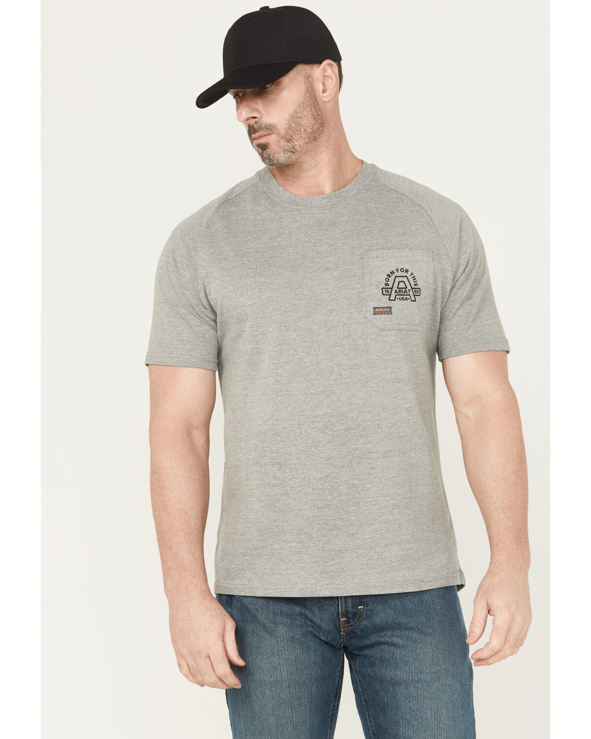 Ariat Men's Rebar Cotton Strong Hardhead Short Sleeve Work T-Shirt