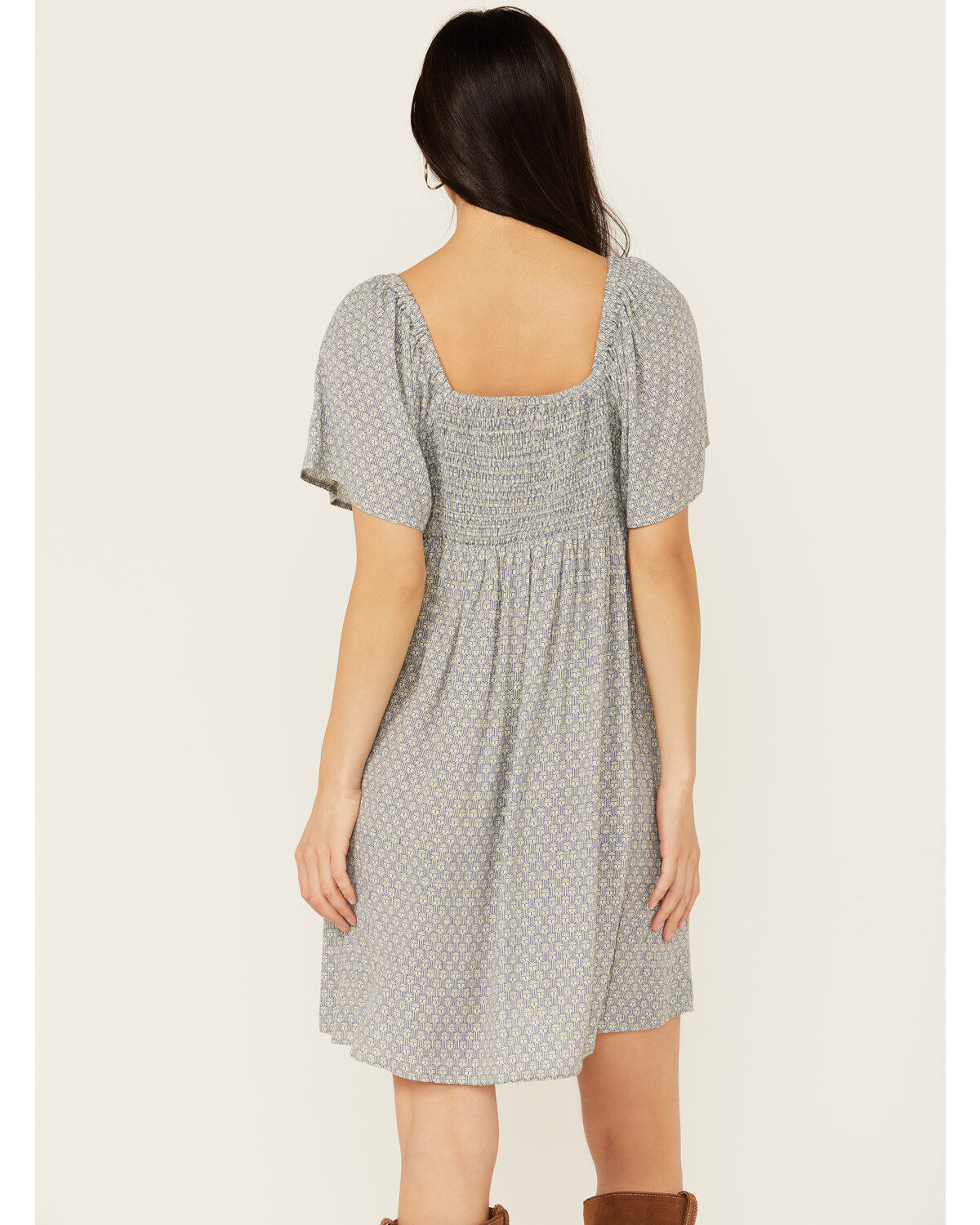 Cleo + Wolf Women's Arlo Flutter Sleeve Printed Mini Dress