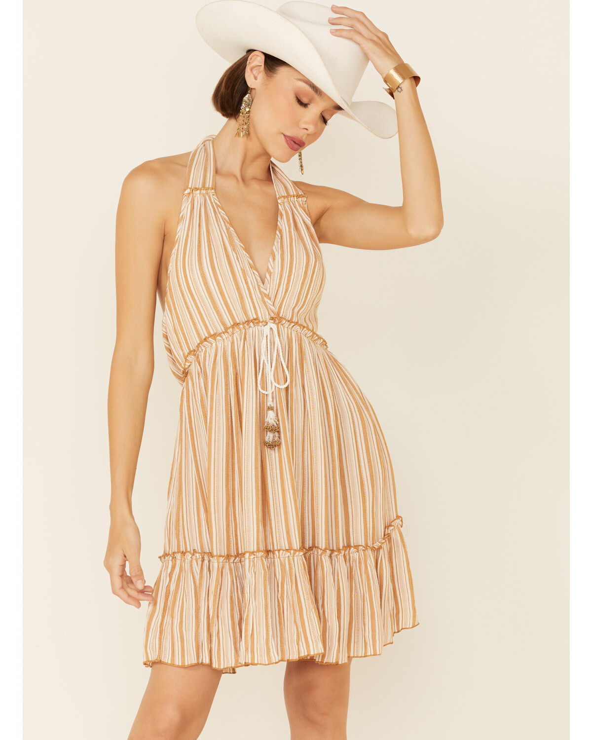 Band of the Free Women's Striped Open Back Dress