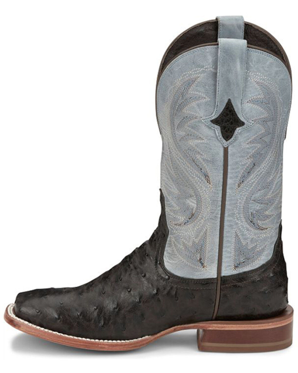 Tony Lama Men's Searcy Exotic Full Quill Ostrich Western Boots - Broad Square Toe
