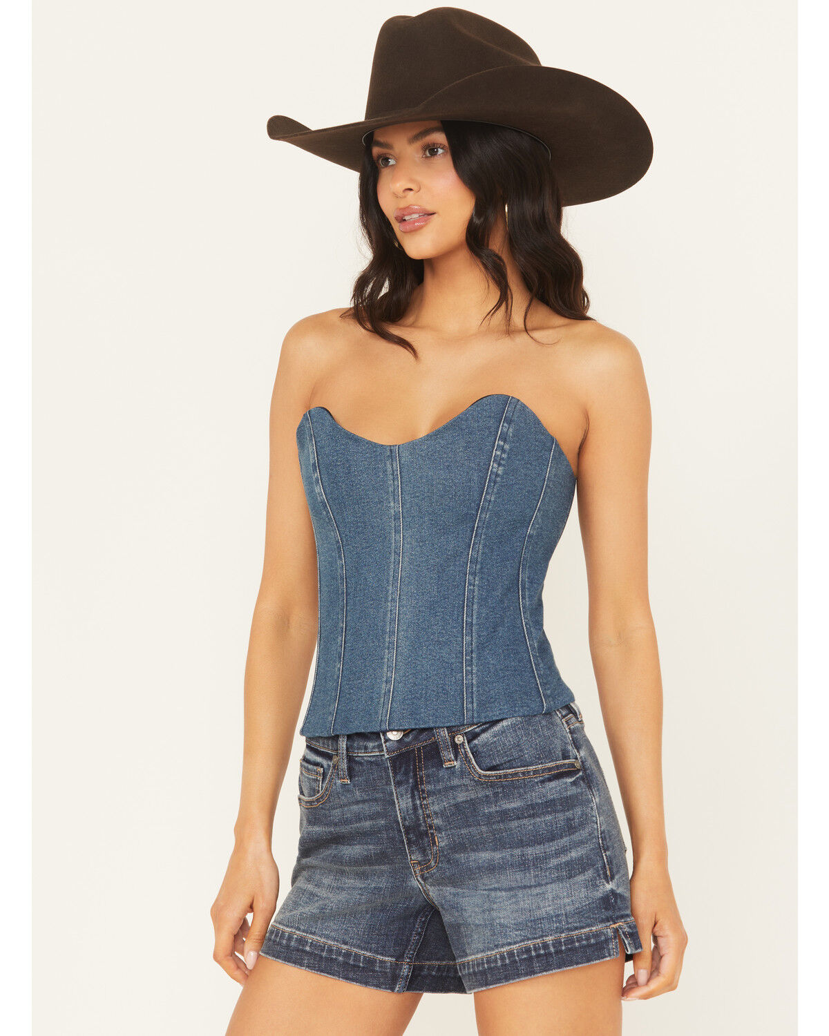Show Me Your Mumu Women's Baton Rouge Strapless Denim Top
