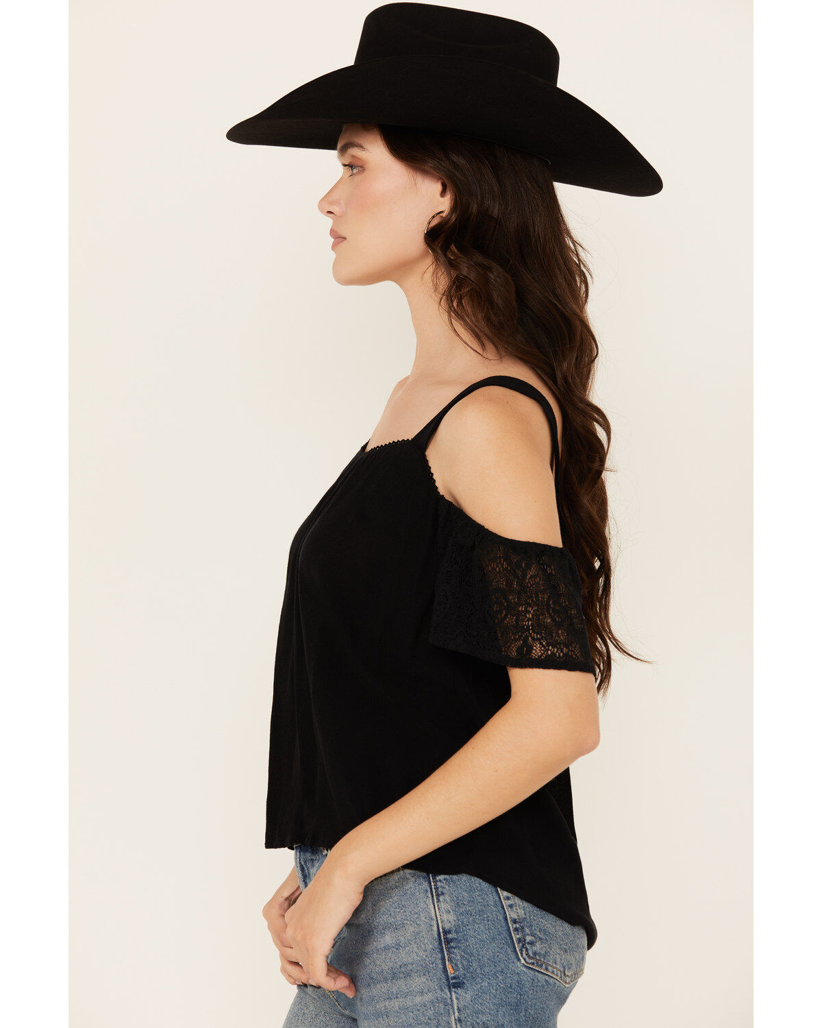 Jolt Women's Lace Cold Shoulder Tank