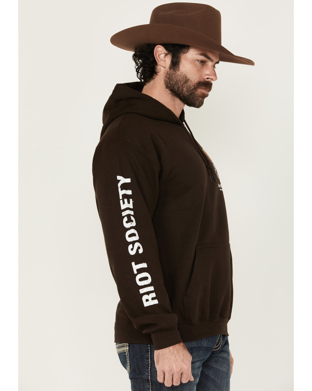 Riot Society Men's Boot Barn Exclusive Out of Time Cowgirl Graphic Hooded Sweatshirt