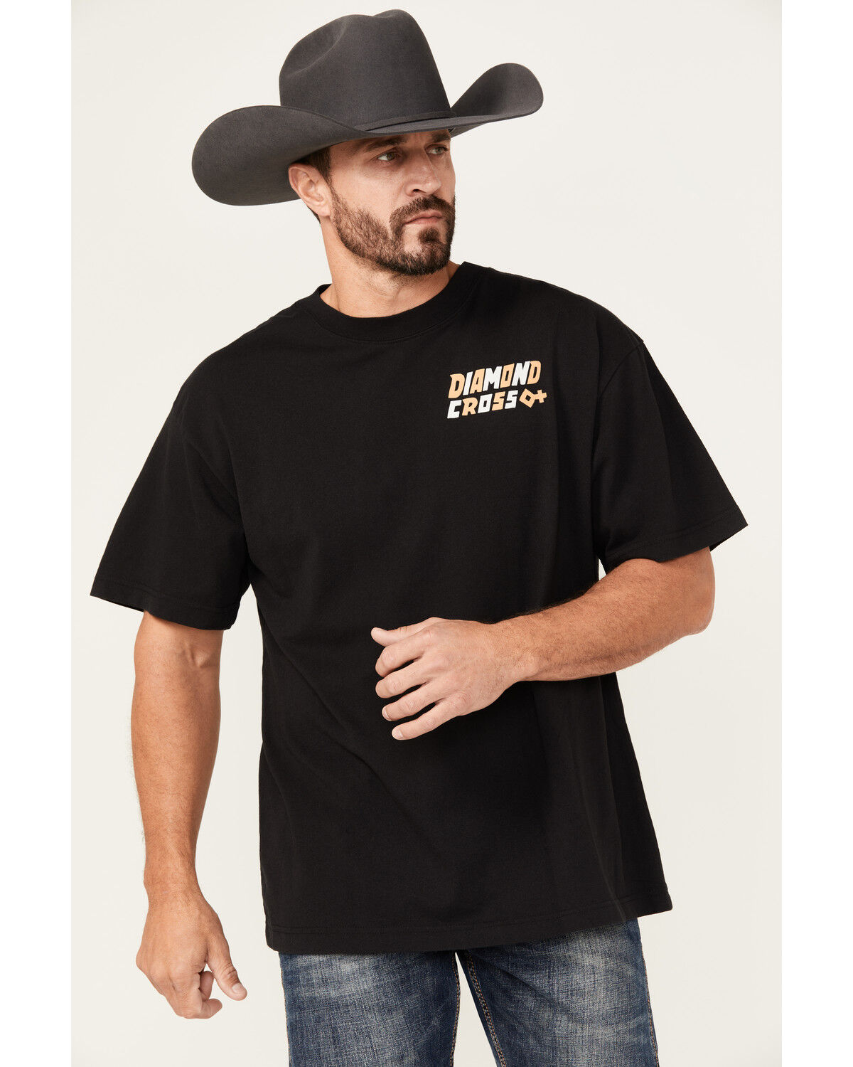 Diamond Cross Ranch Men's Ride Far Short Sleeve Graphic T-Shirt