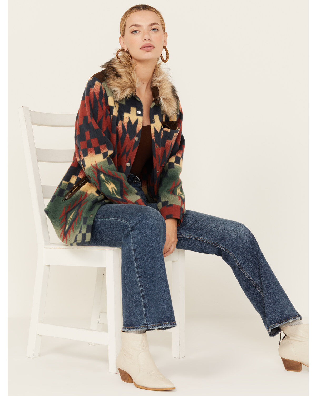 Tasha Polizzi Women's Southwestern Print Blanket Blue Ridge Jacket