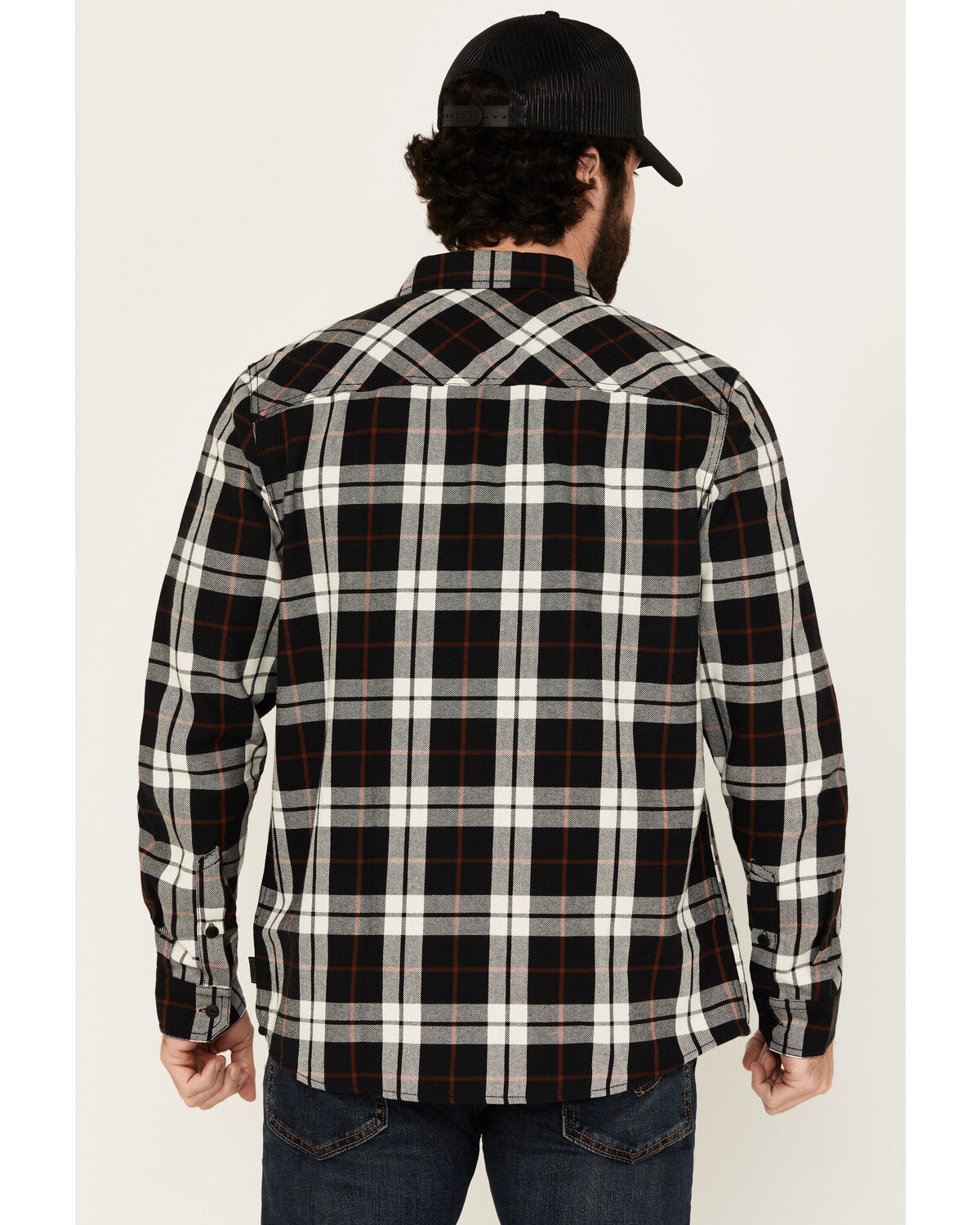 Brothers and Sons Men's Newton Plaid Print Long Sleeve Button-Down Western Shirt