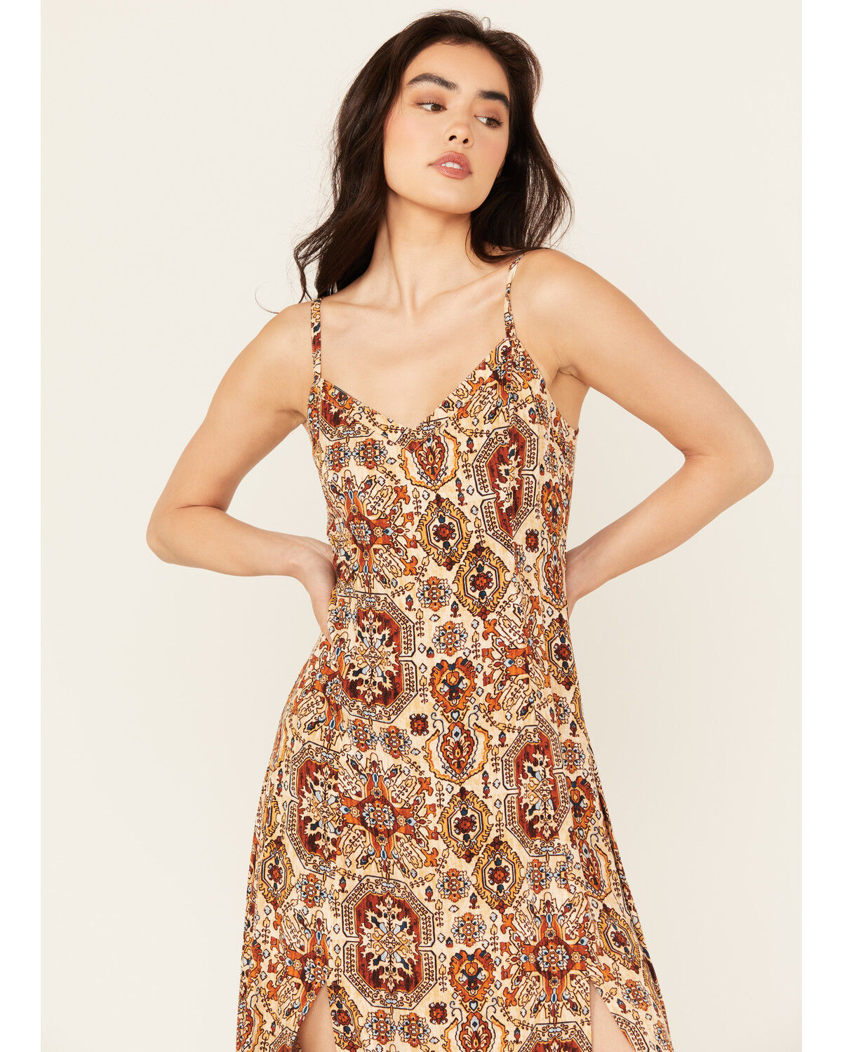 Idyllwind Women's Roxanne Tapestry Print Sleeveless Maxi Dress