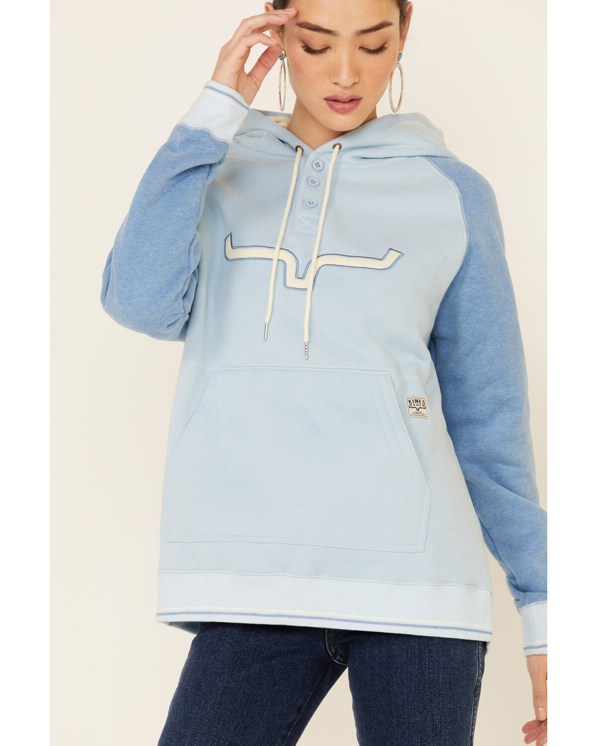 Kimes Ranch Women's Ash Grey Amigo Logo Hoodie