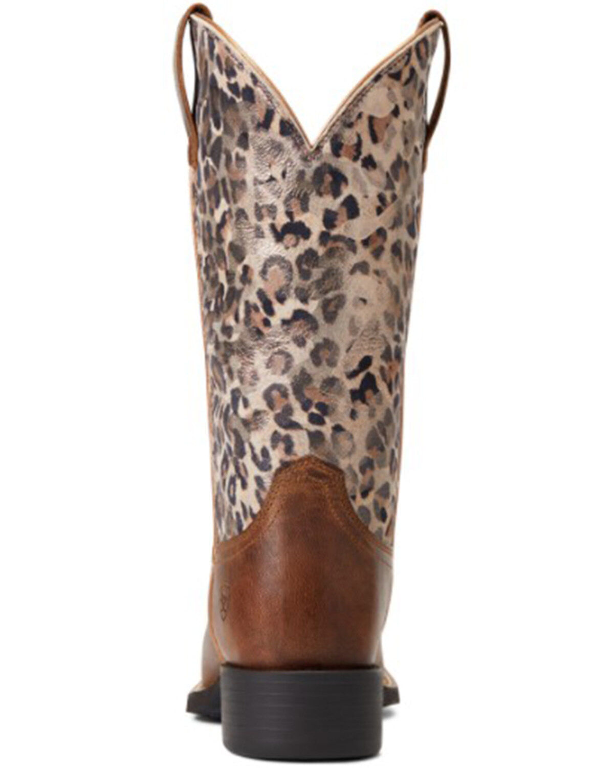 Ariat Women's Round Up Leopard Print Western Performance Boots - Broad Square Toe