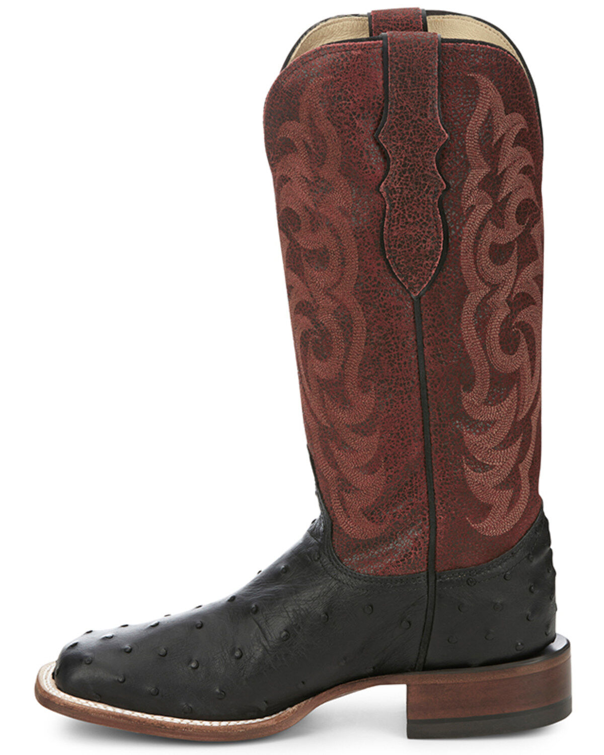 Justin Women's Exotic Full Quill Ostrich Western Boots - Broad Square Toe