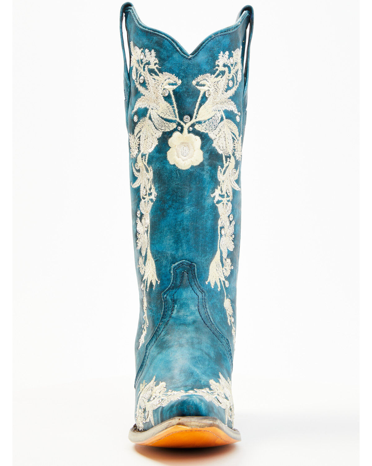 Corral Women's Floral Embroidered & Rhinestone Studded Western Boots - Snip Toe