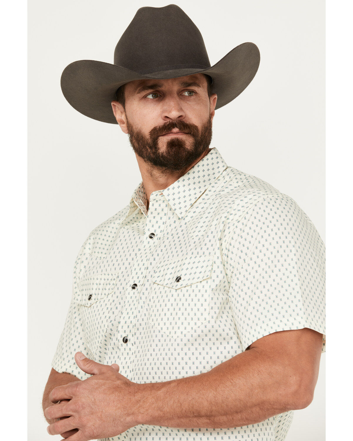 Gibson Trading Co Men's Holden Geo Print Short Sleeve Snap Western Shirt