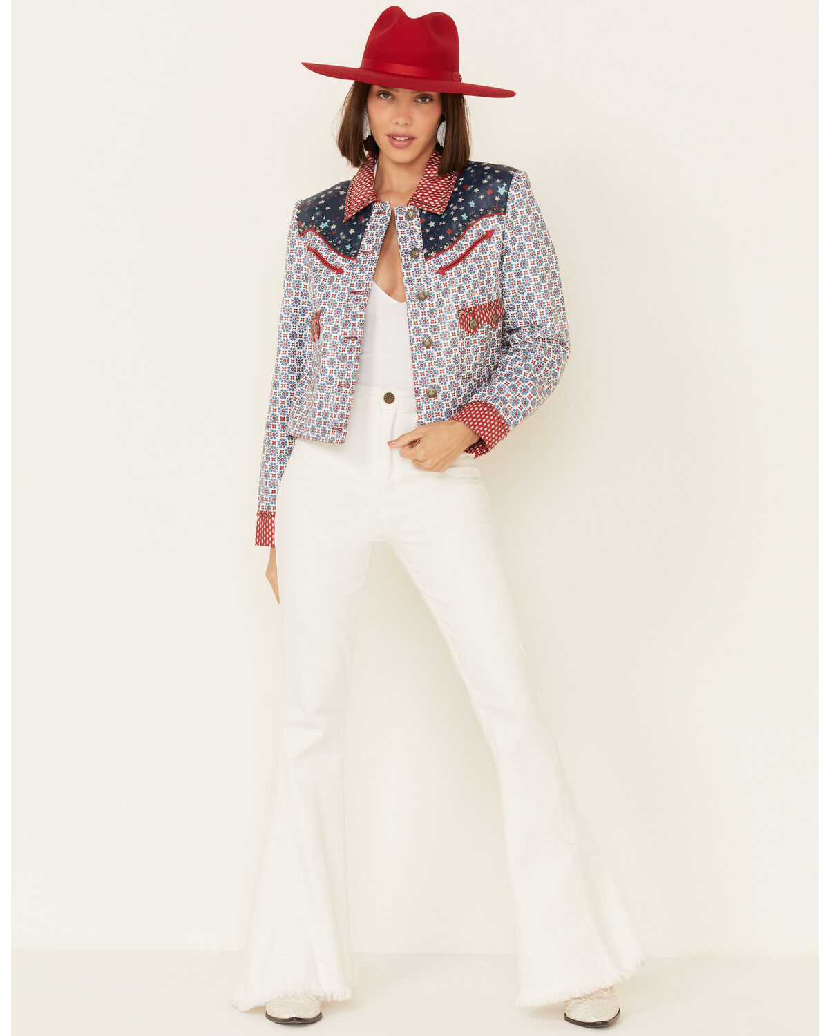 Double D Ranch Women's Multi Print Chick Fiddle Button-Front Jacket