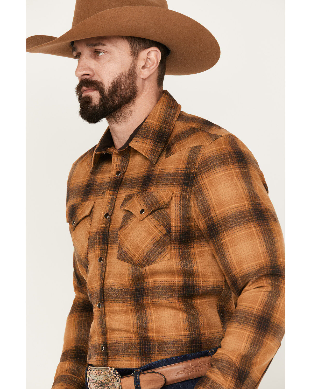 Pendleton Men's Canyon Plaid Print Long Sleeve Western Snap Shirt