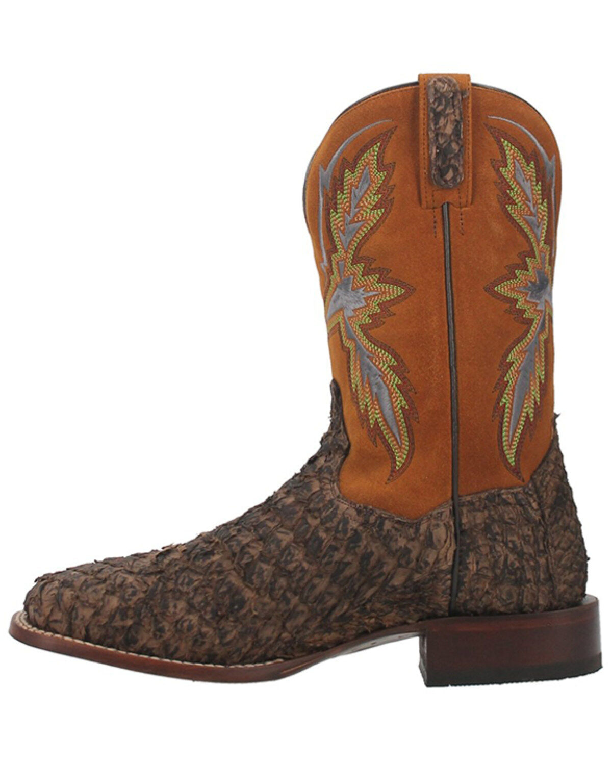 Dan Post Men's Dorsal Sea Bass Exotic Western Boots - Broad Square Toe