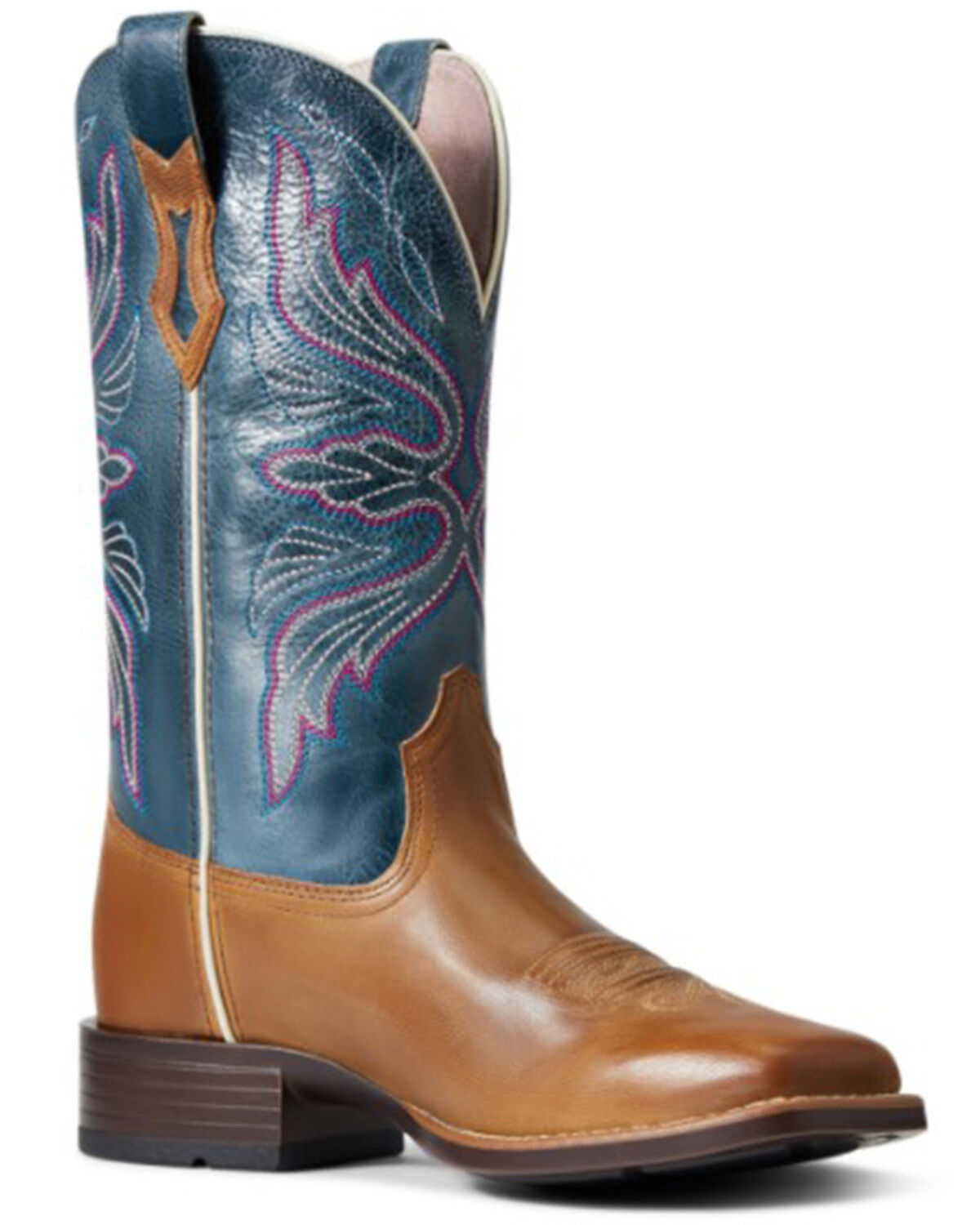 Ariat Women's Almond Buff & Baby Blue Eyes Edgewood Bantamweight Western Performance Boots - Broad Square Toe