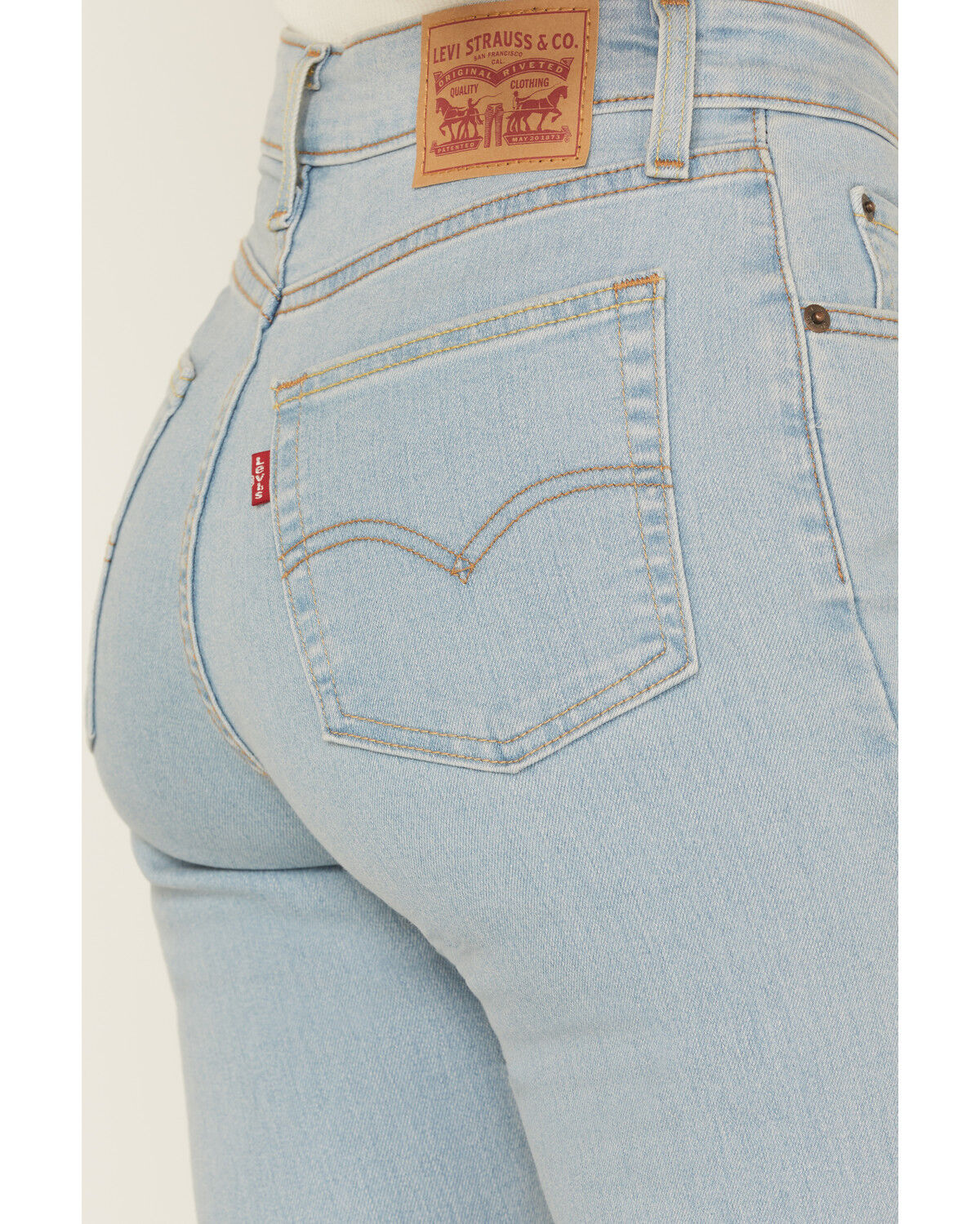 Levi's Women's Light Wash Different Route High Rise 726 Flare Stretch Denim Jeans