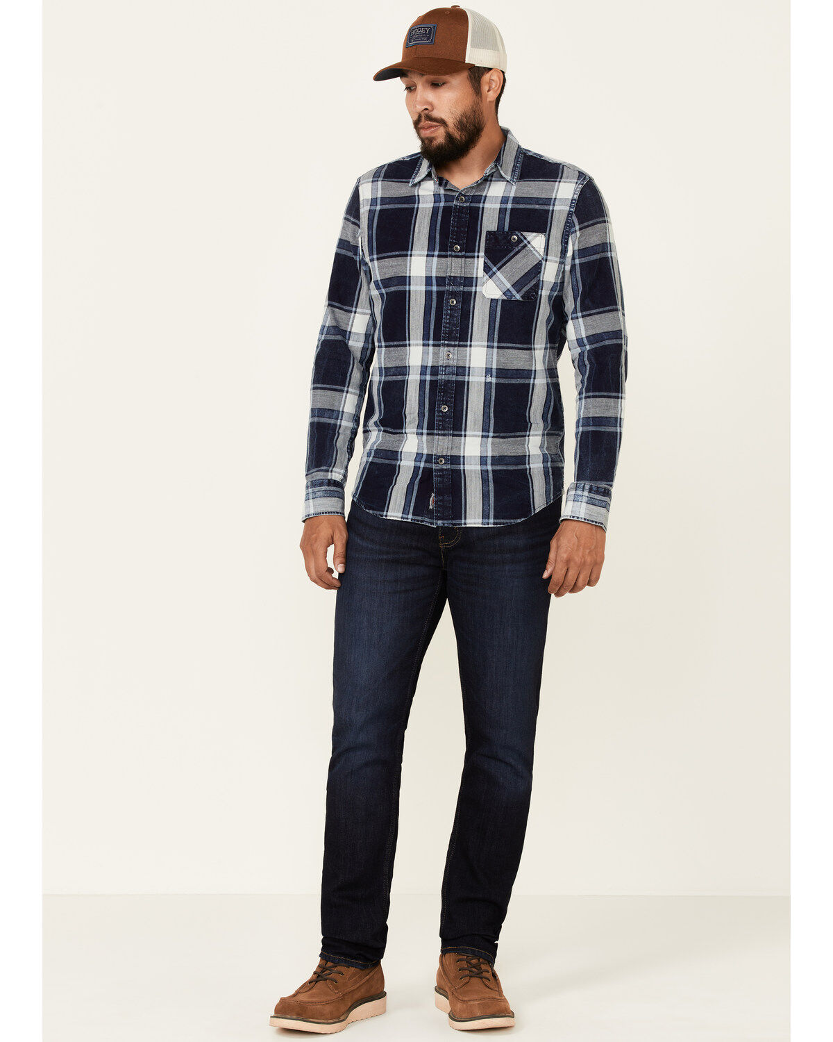 Flag & Anthem Men's McLenna Vintage Plaid Long Sleeve Snap Western Shirt