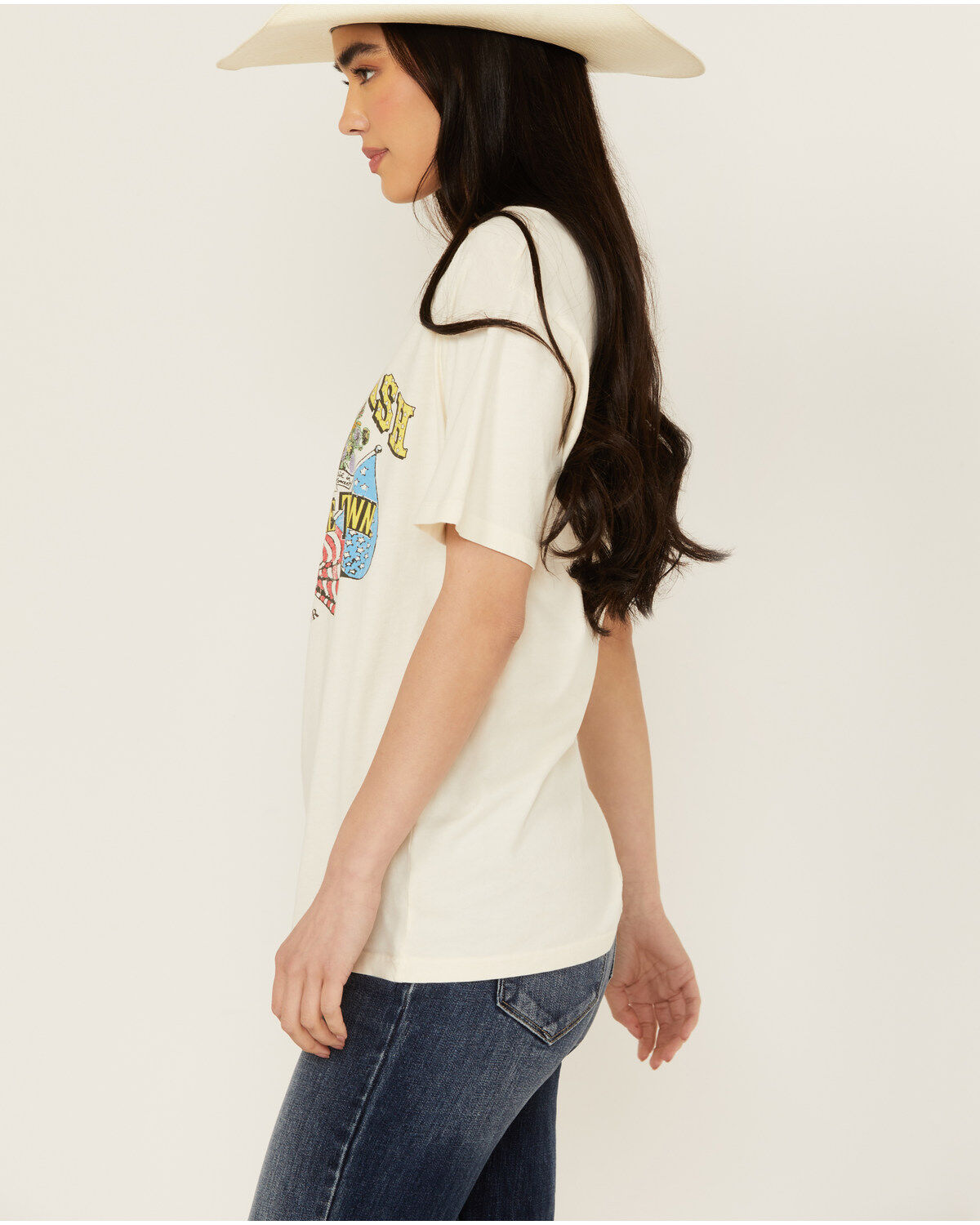 Day Dreamer Women's Johnny Cash Short Sleeve Oversized Graphic Tee