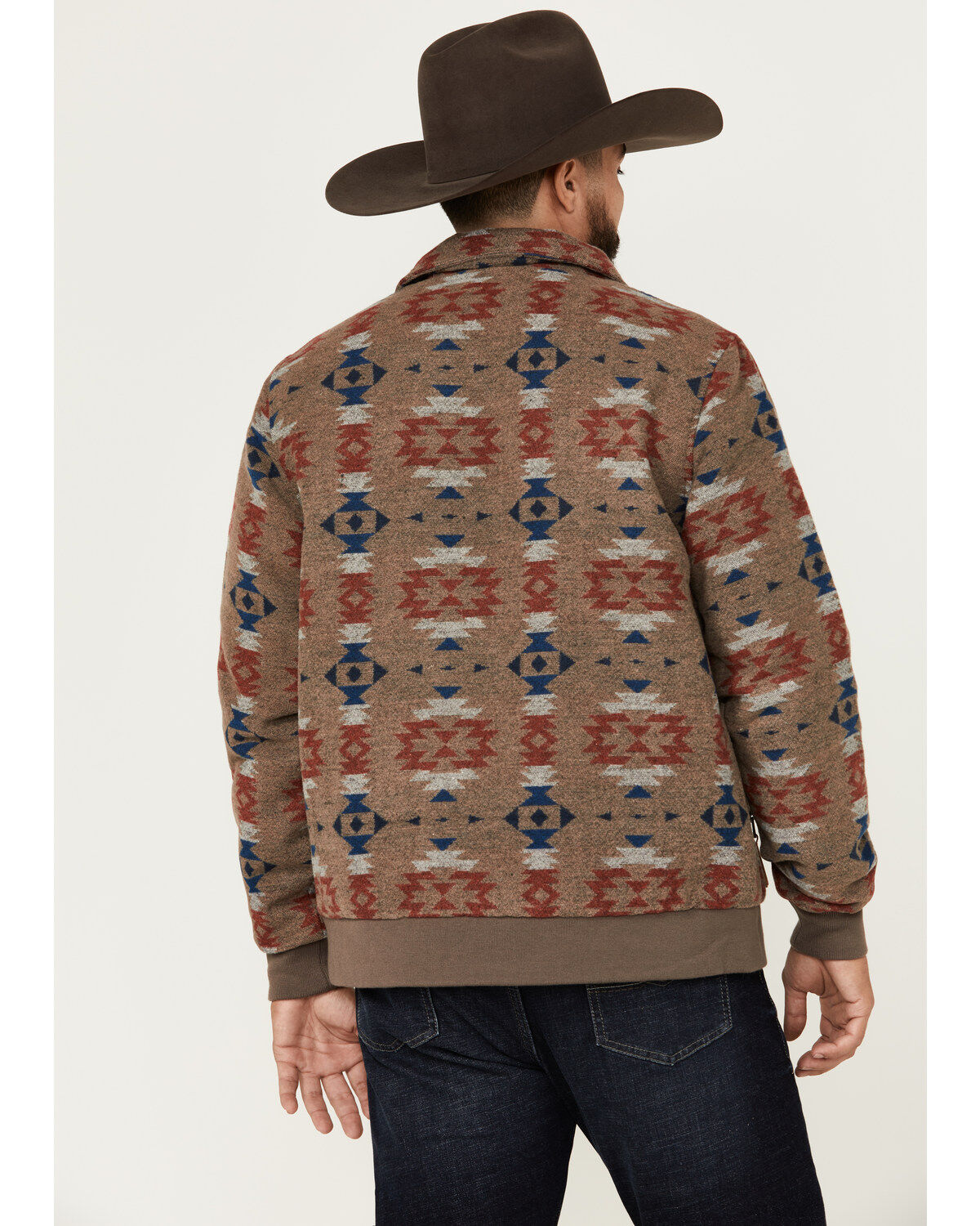 Hooey Men's Southwestern Print Bomber Jacket