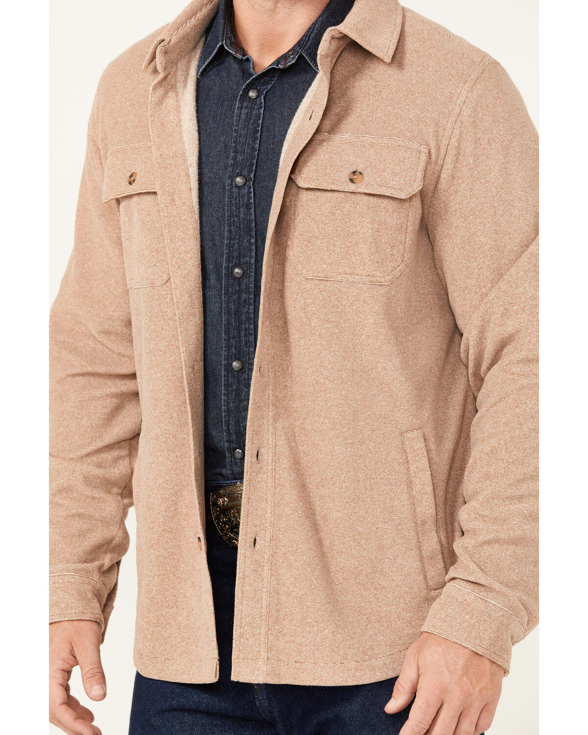 Cinch Men's Polar Fleece Long Sleeve Button-Down Shirt