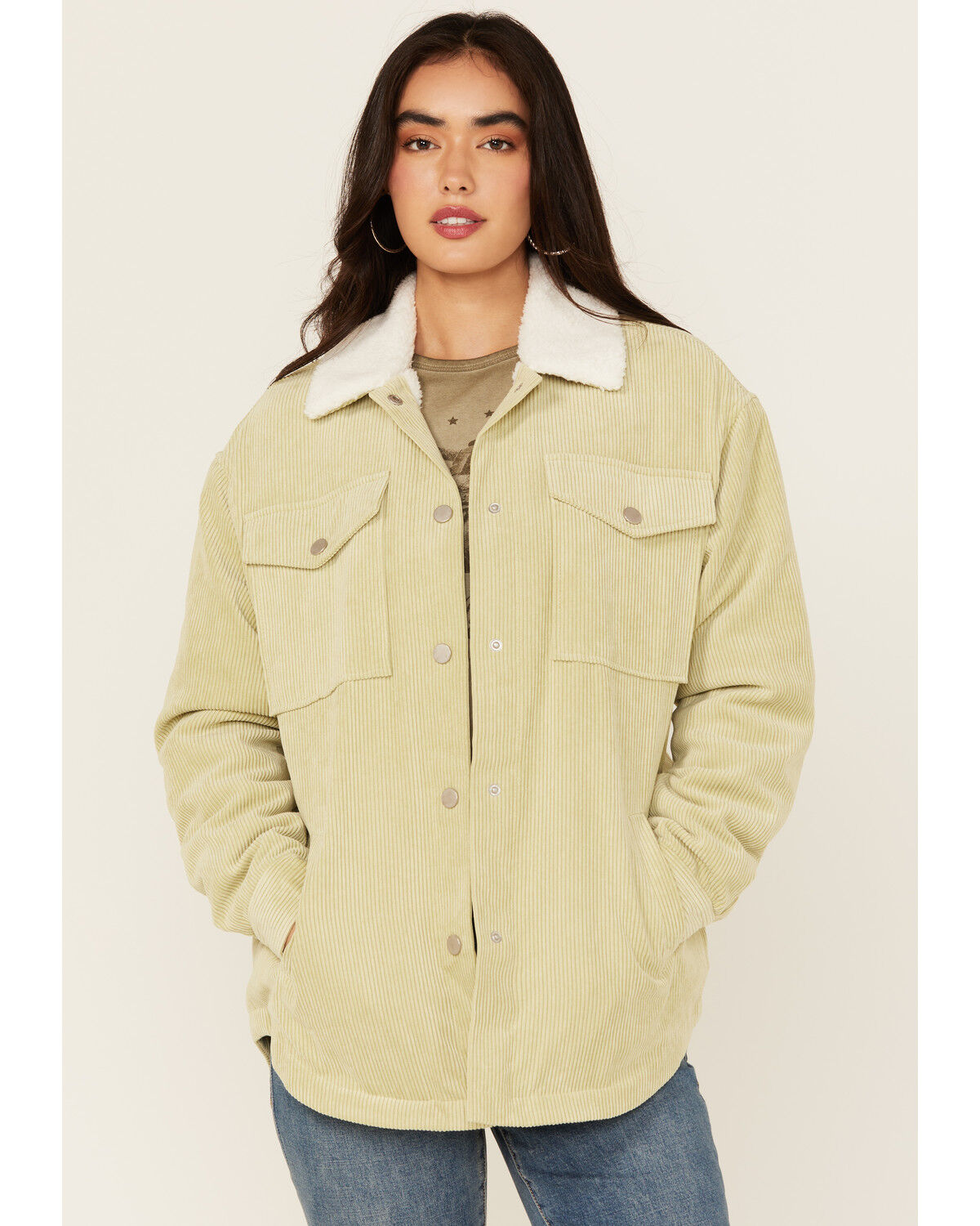 Ashley Women's Corduroy Sherpa Jacket