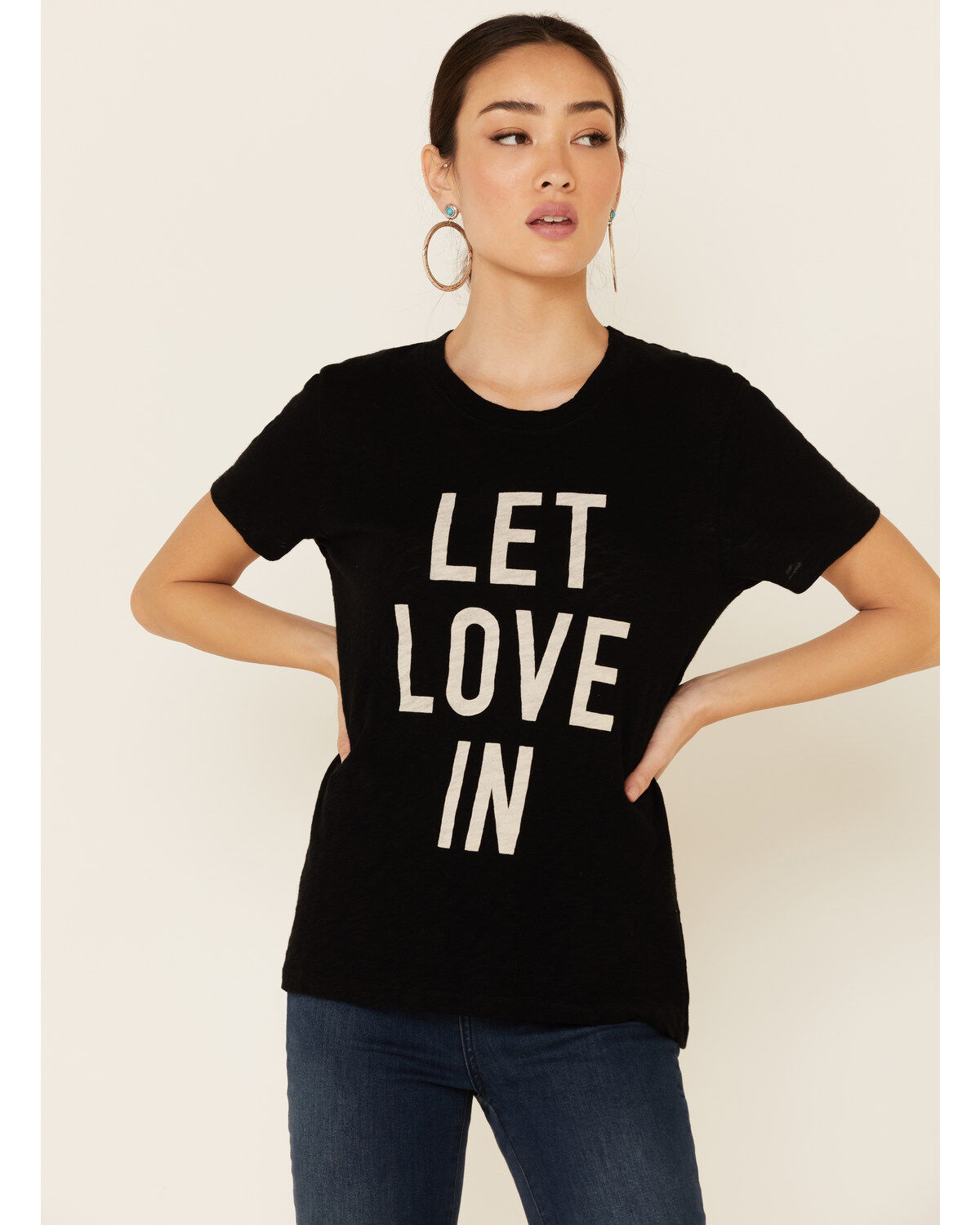 Revel Women's Let Love In Graphic Slub Short Sleeve Tee