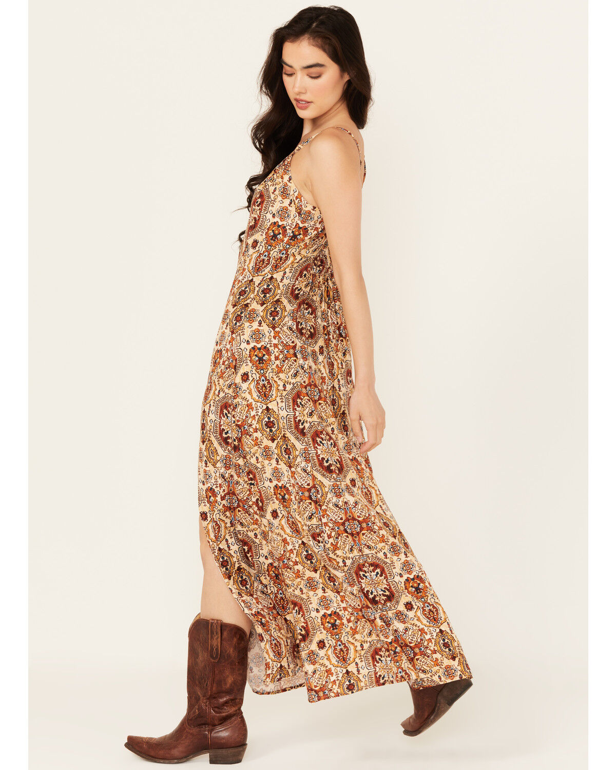 Idyllwind Women's Roxanne Tapestry Print Sleeveless Maxi Dress