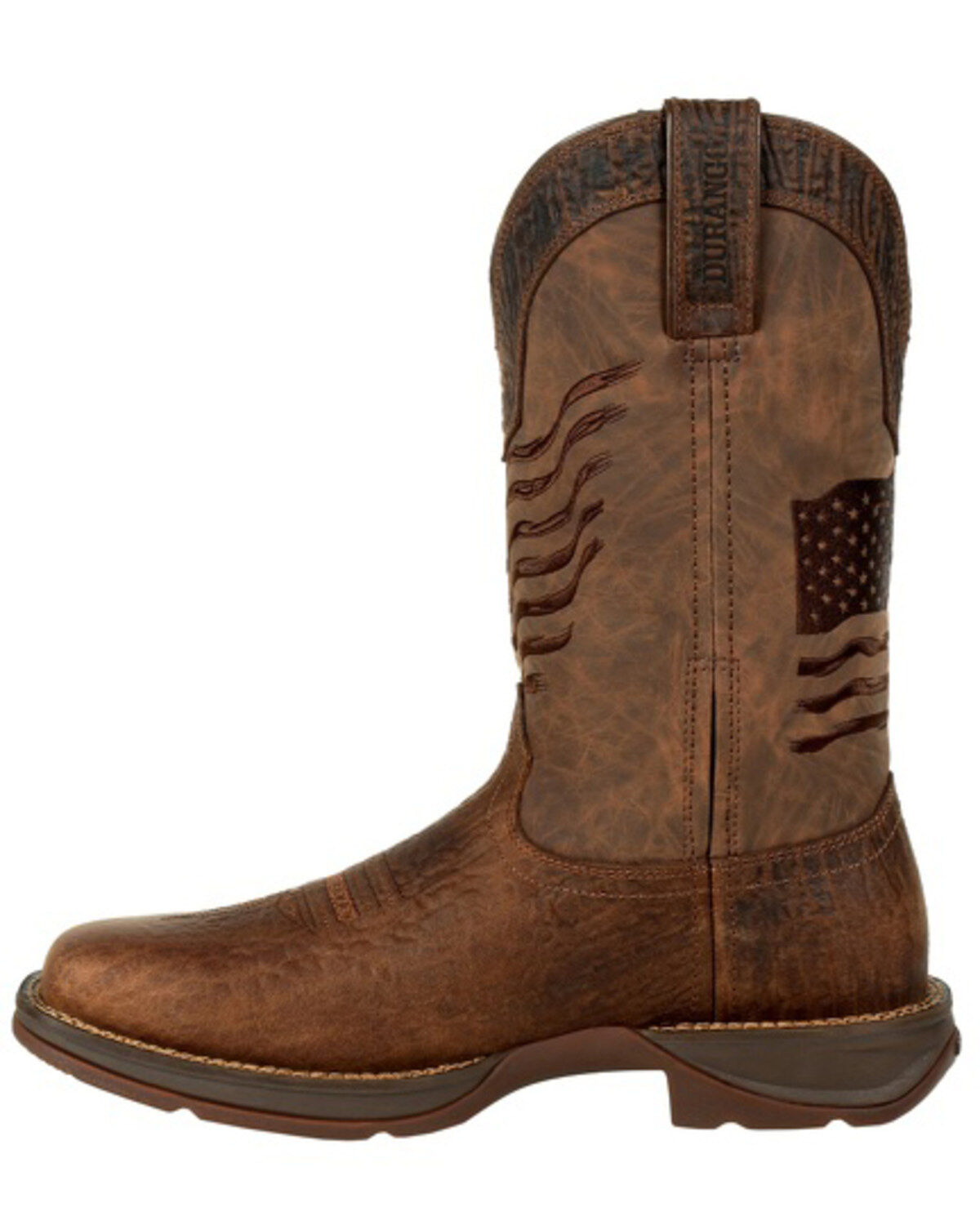 Durango Men's Rebel Brown Flag Western Performance Boots - Square Toe
