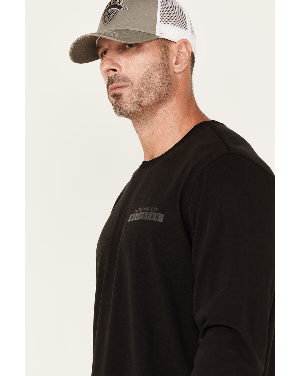 Lucky Brand Workwear Men's Solid Core Logo Long Sleeve Work Shirt