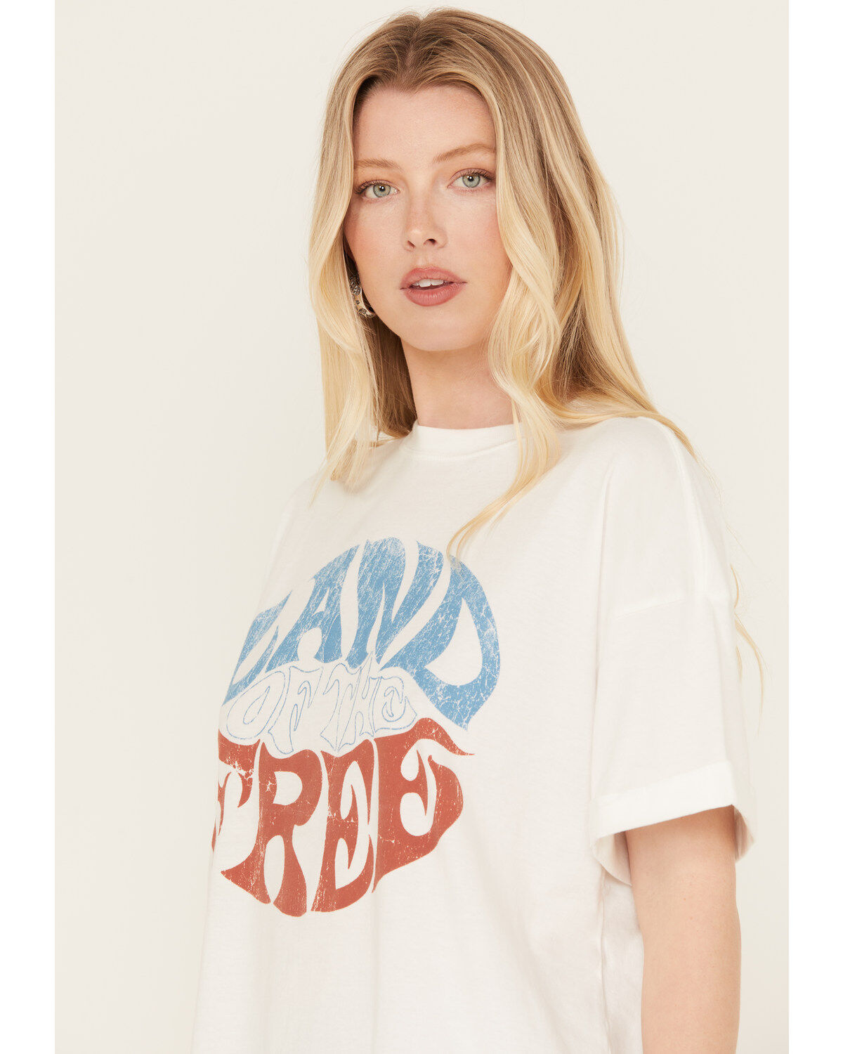 Girl Dangerous Women's Land of the Free Boyfriend Graphic Tee