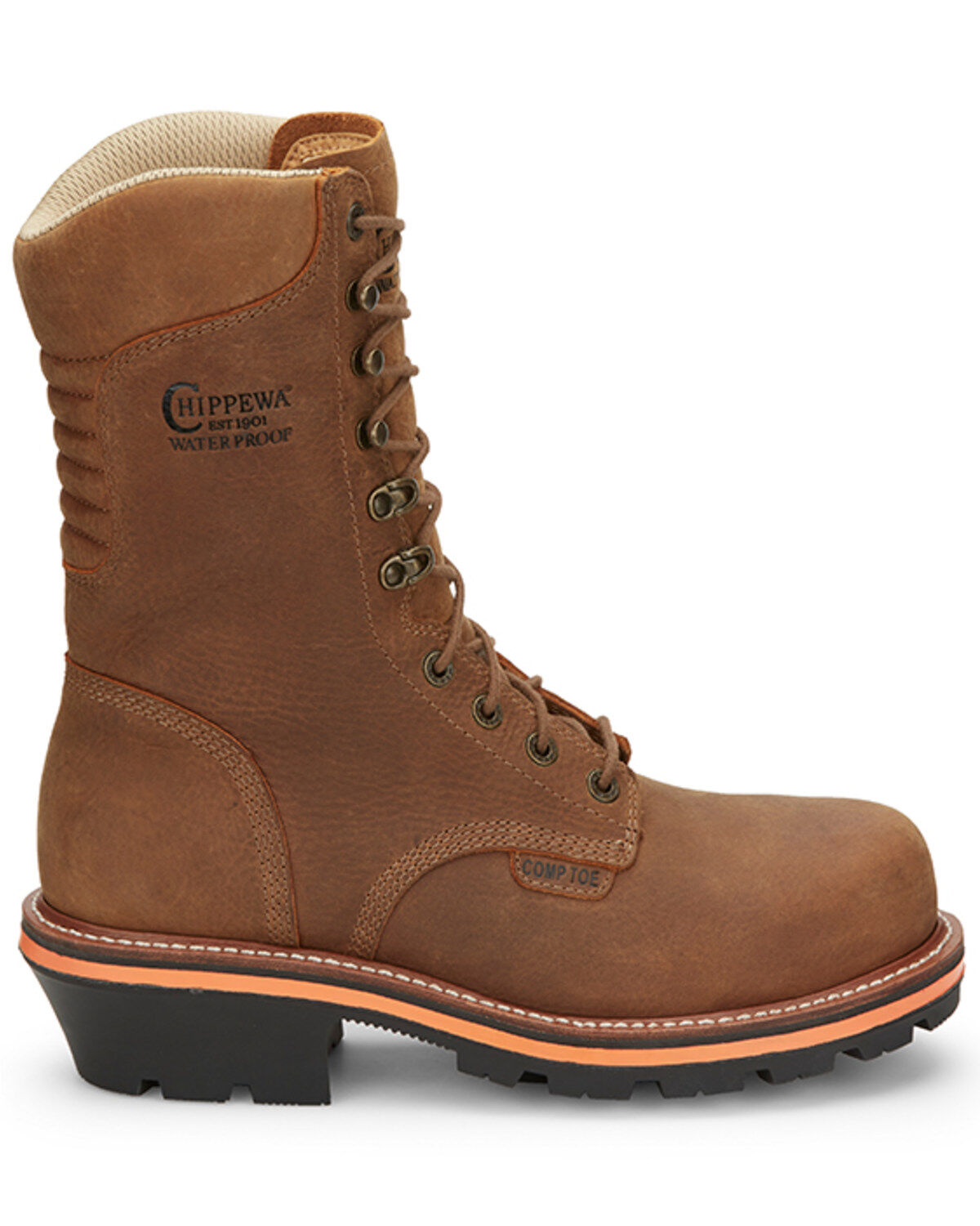 Chippewa Men's Thunderstruck 10" Waterproof Insulated Lace-Up Work Logger Boot - Nano Composite Toe