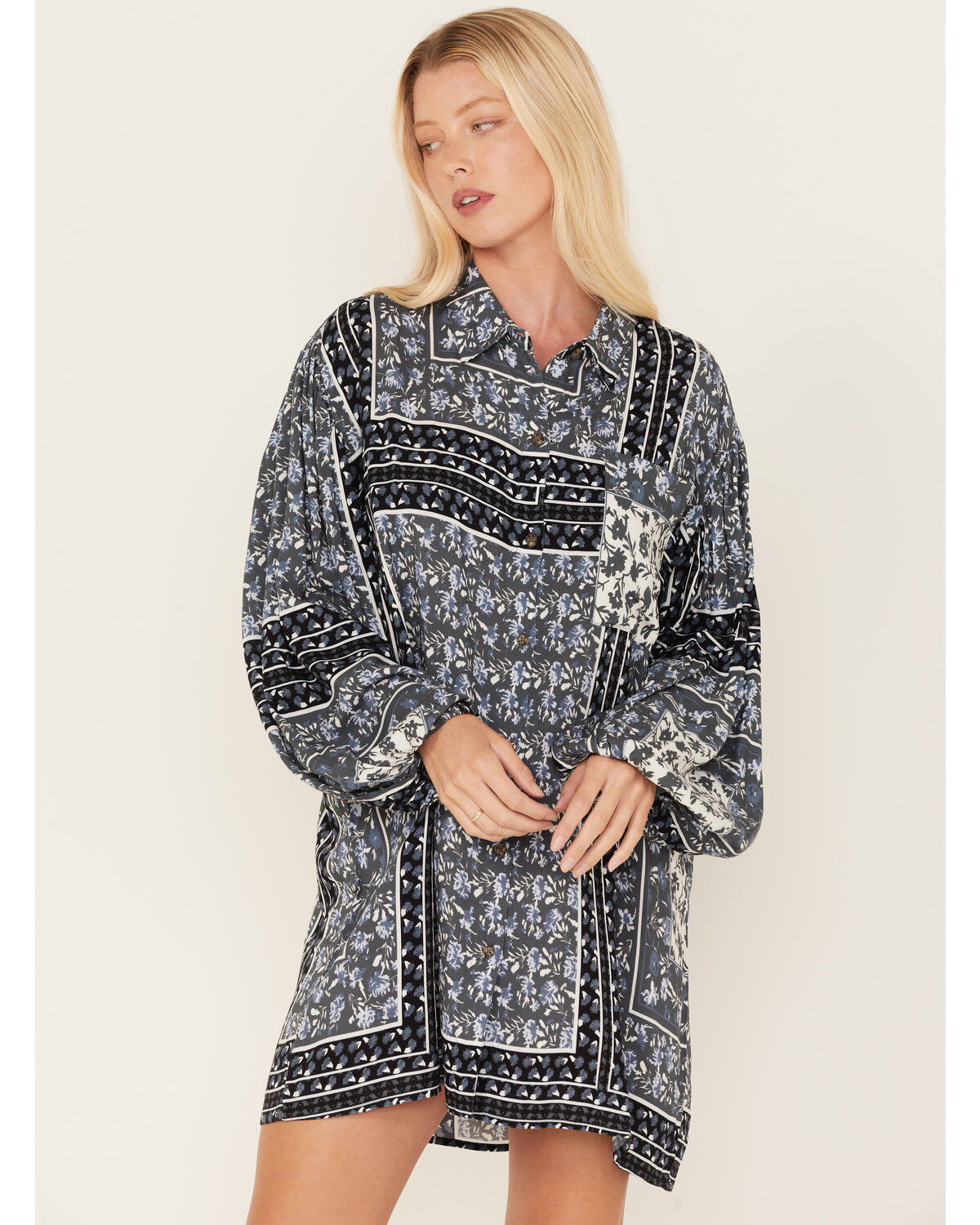 Jen's Pirate Booty Women's Roma Storm Lockhart Floral Print Ruffle Mini Dress