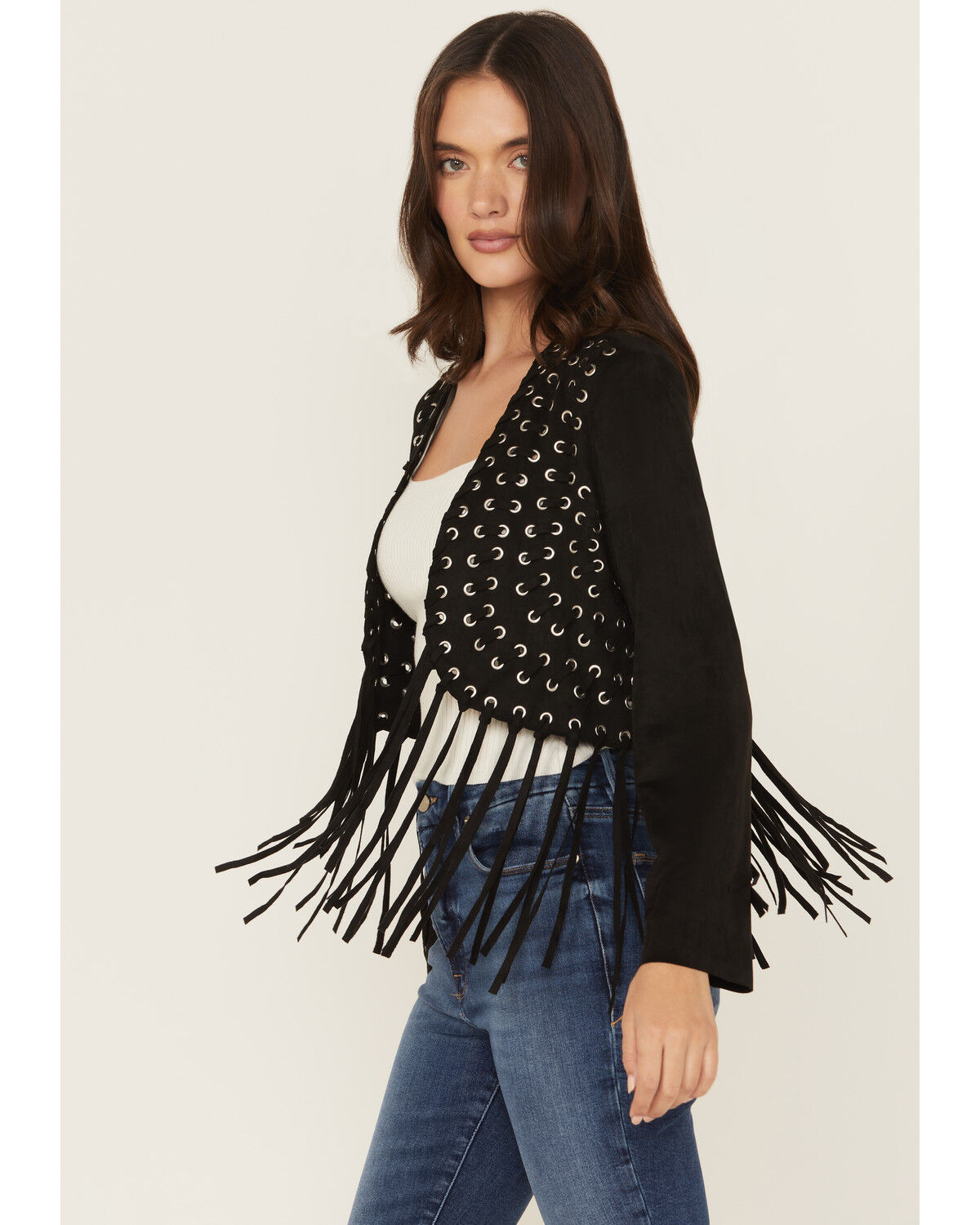 Vocal Women's Fringe Cropped Jacket