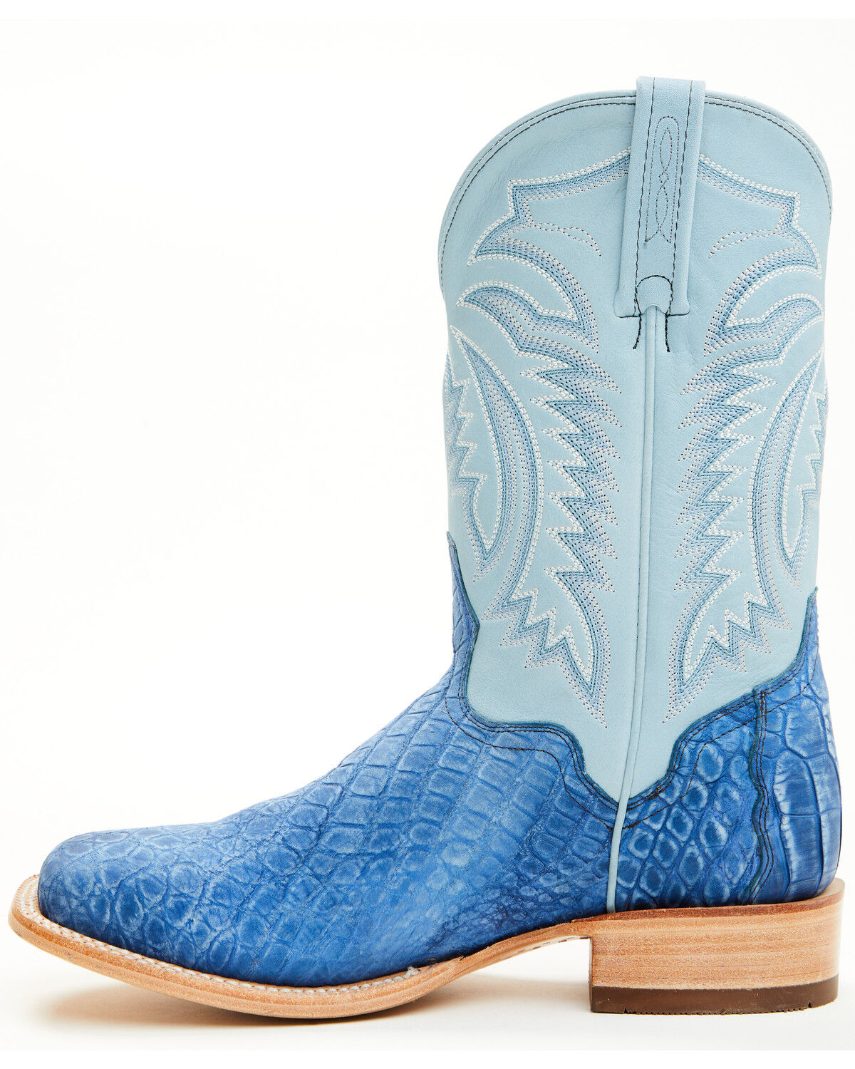 El Dorado Men's Exotic American Alligator Western Boots - Broad Square Toe
