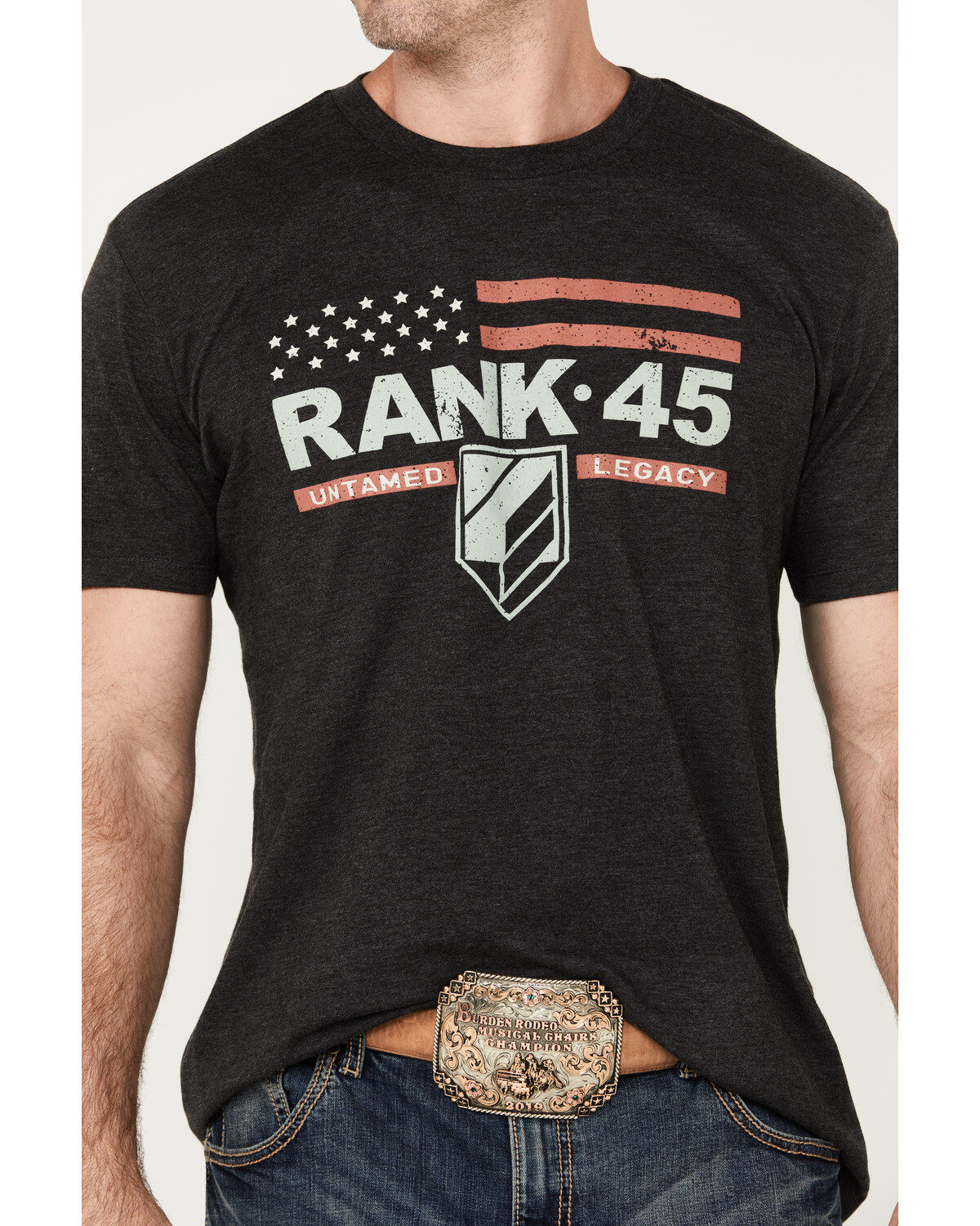 RANK 45® Men's Flag Logo Short Sleeve Graphic T-Shirt
